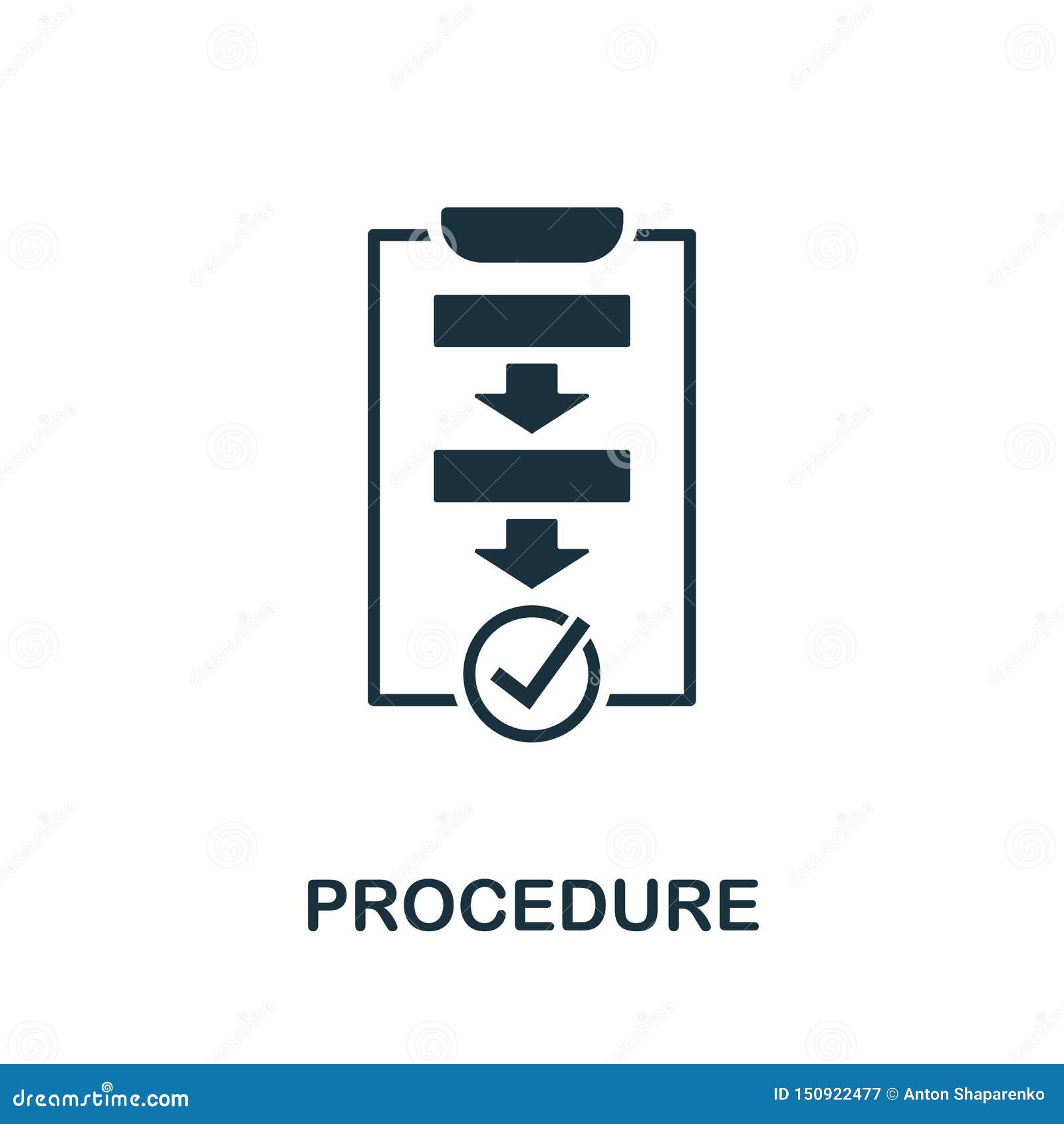 procedure  icon . creative sign from quality control icons collection. filled flat procedure icon for computer and