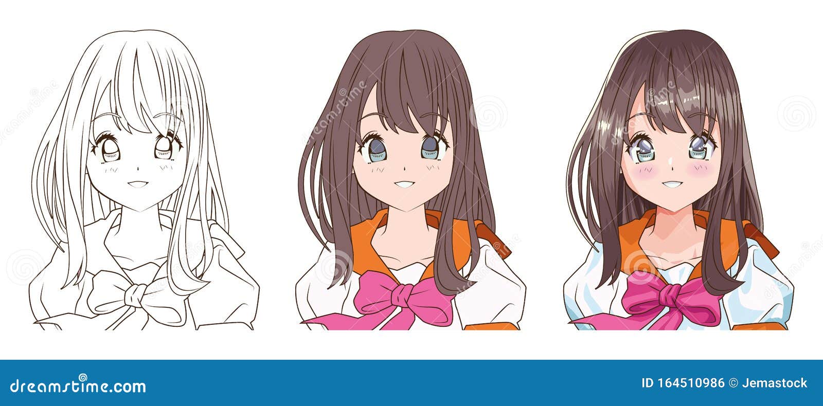 Proceso De Dibujo Del Personaje De Anime De Una Joven Mujer Ilustración del Vector - Ilustración de cabrito, color: 164510986 Proceso De Dibujo Del Personaje De Anime De Una Joven Mujer Ilustración del Vector - Ilustración de cabrito, color: 164510986