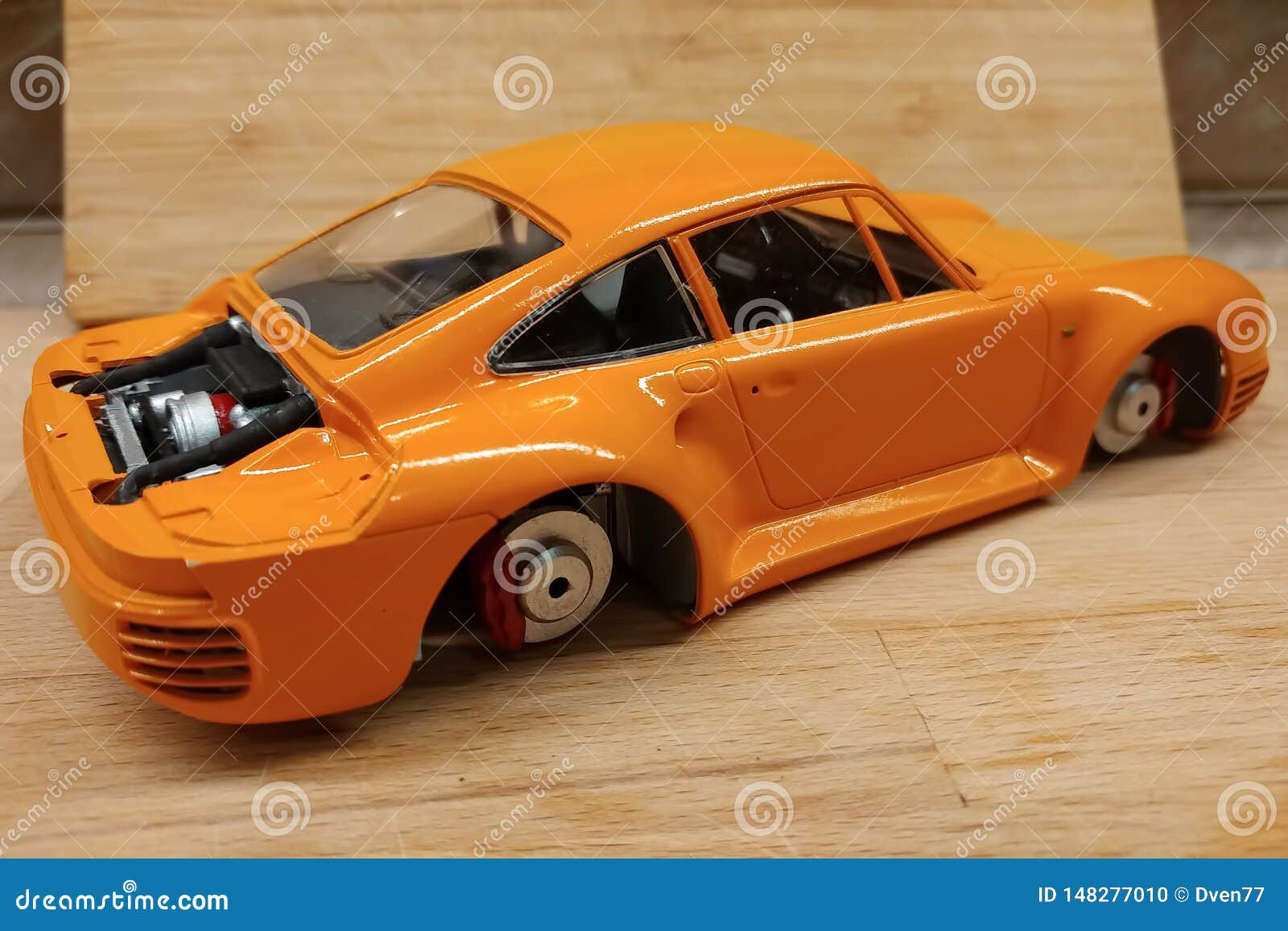 The Process of Assembling and Painting the Scale Model of the Car