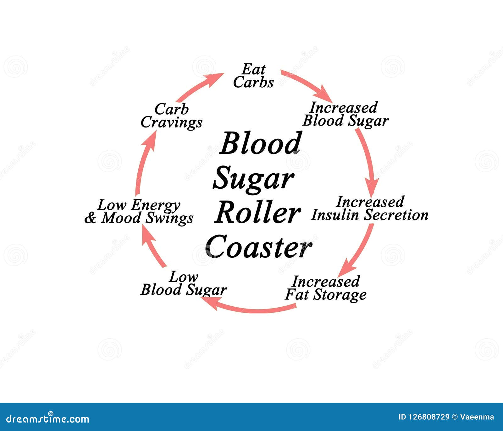 Blood Sugar Roller Coaster stock illustration. Illustration of carbs