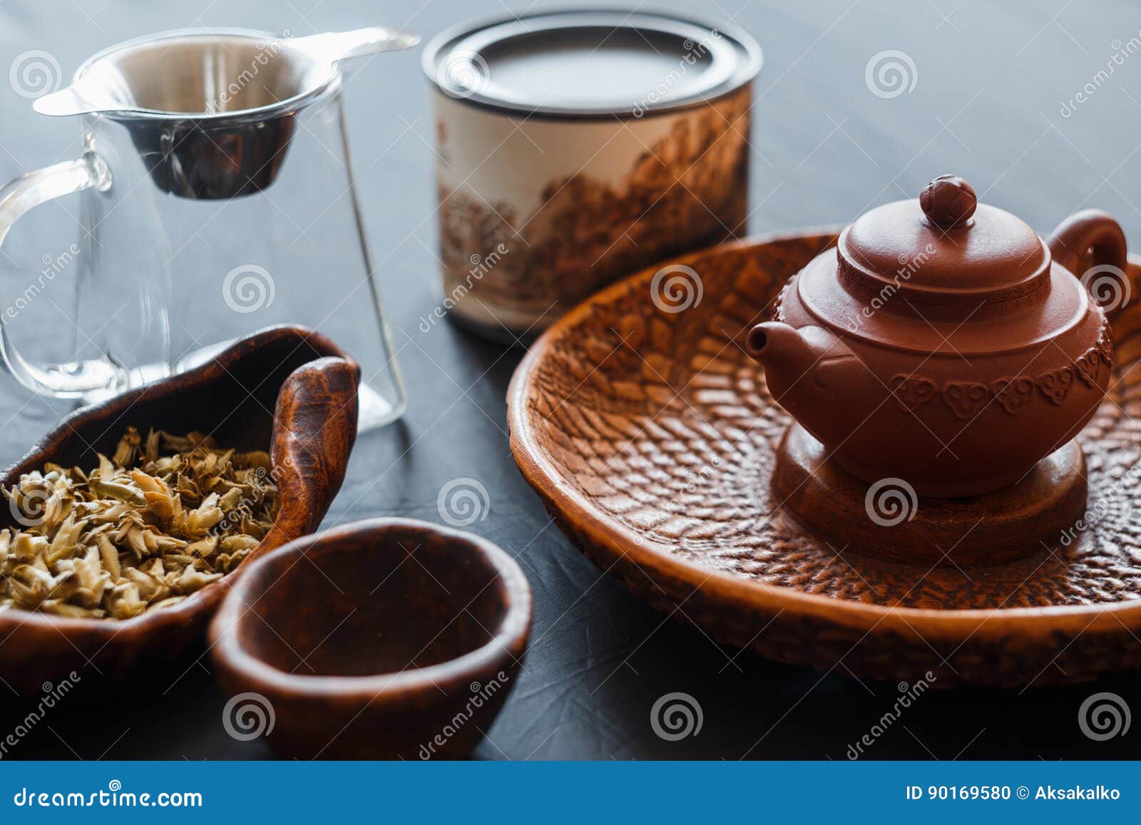 The Process of Brewing Tea at the Tea Ceremony. Stock Photo Image of