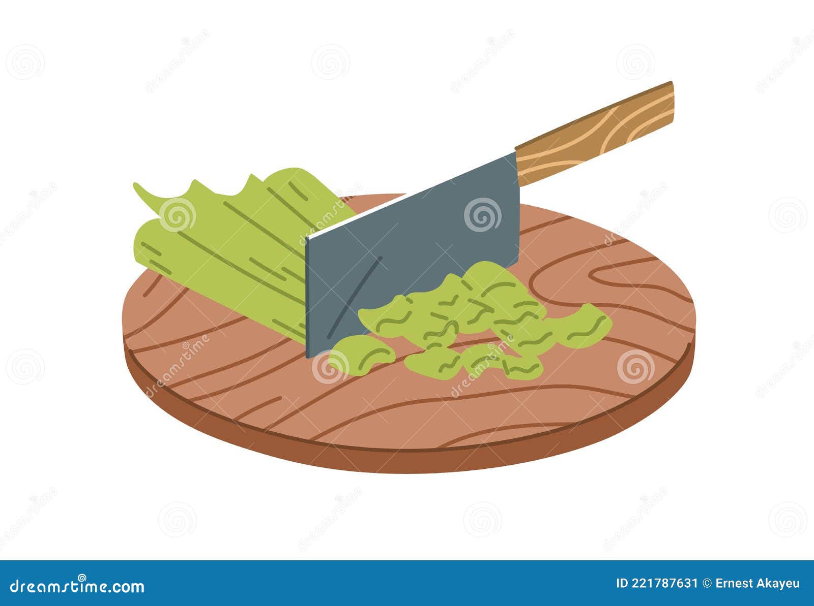 Process of Chopping Fresh Raw Celery with Metal Sharp Chopper Knife.  Cutting Vegetable Ingredient for Cooking on Wooden Stock Vector -  Illustration of kitchenware, fresh: 221787631