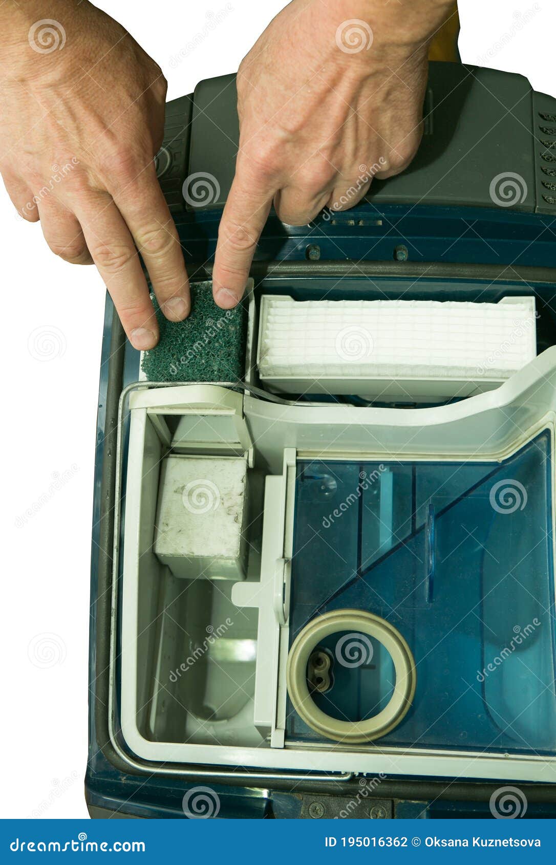 The Process of Cleaning a Room with a Vacuum Cleaner with an Aquafilter. Installing a Clean