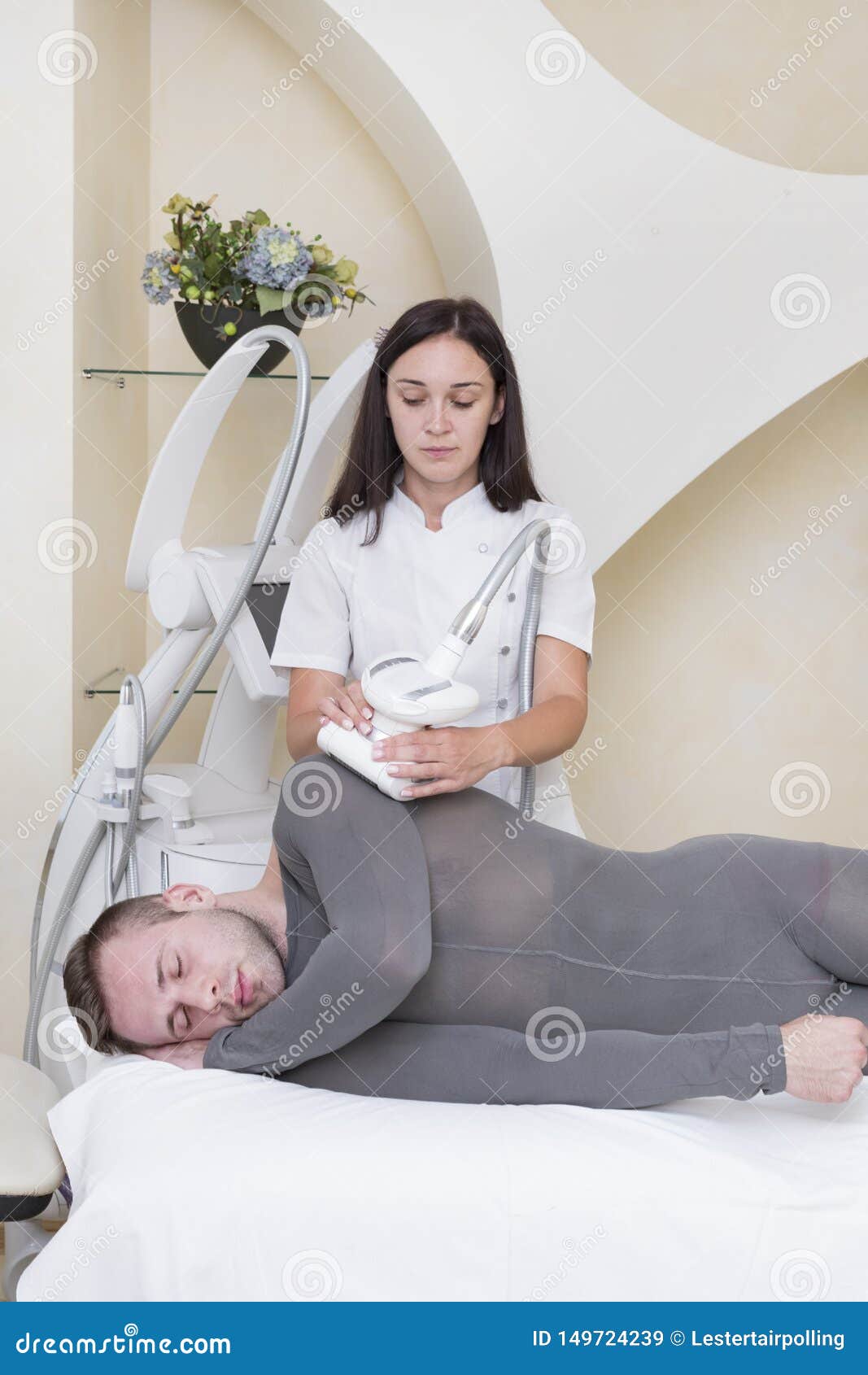 Process at the Clinic Lipomassage Stock Image Image of massaging
