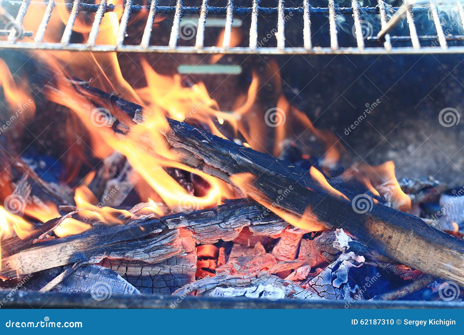 Process of Cooking at Open Fire Stock Photo Image of flame, meat