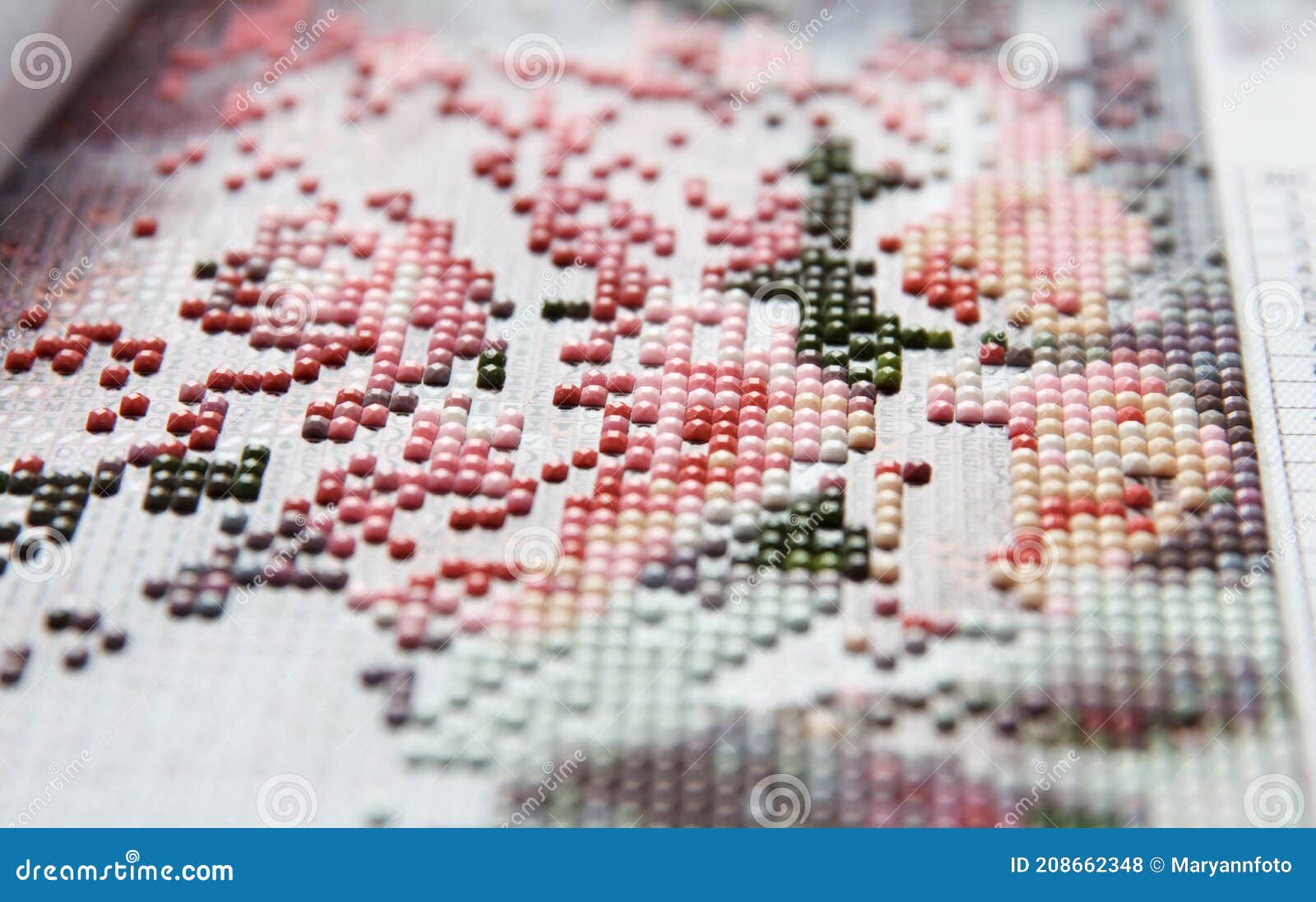 Process of Creation of Diamond Painting 3d from Square Rhinestones