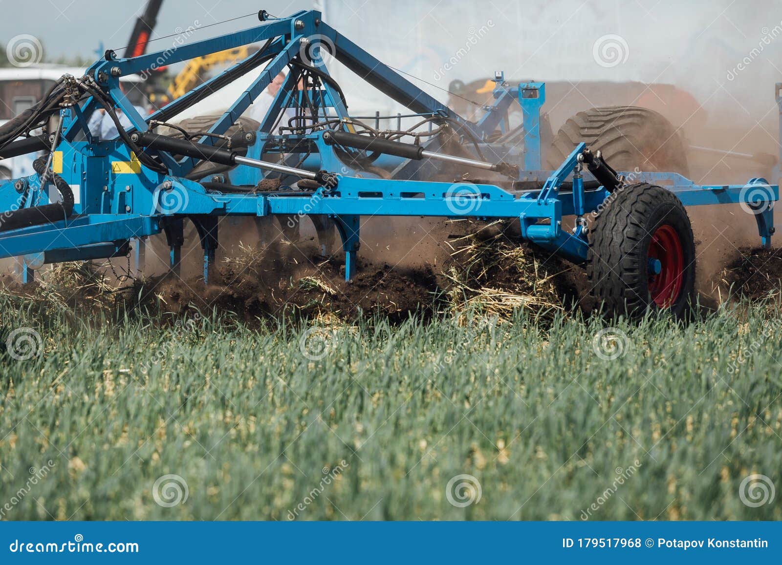 The Process of Cultivating the Soil with the Plow during Plowing Test
