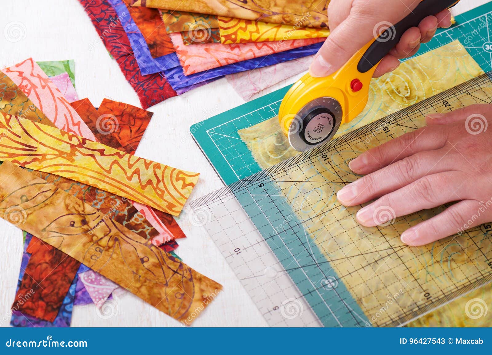 Sewing Cutting Board Closeup Stock Photo - Download Image Now