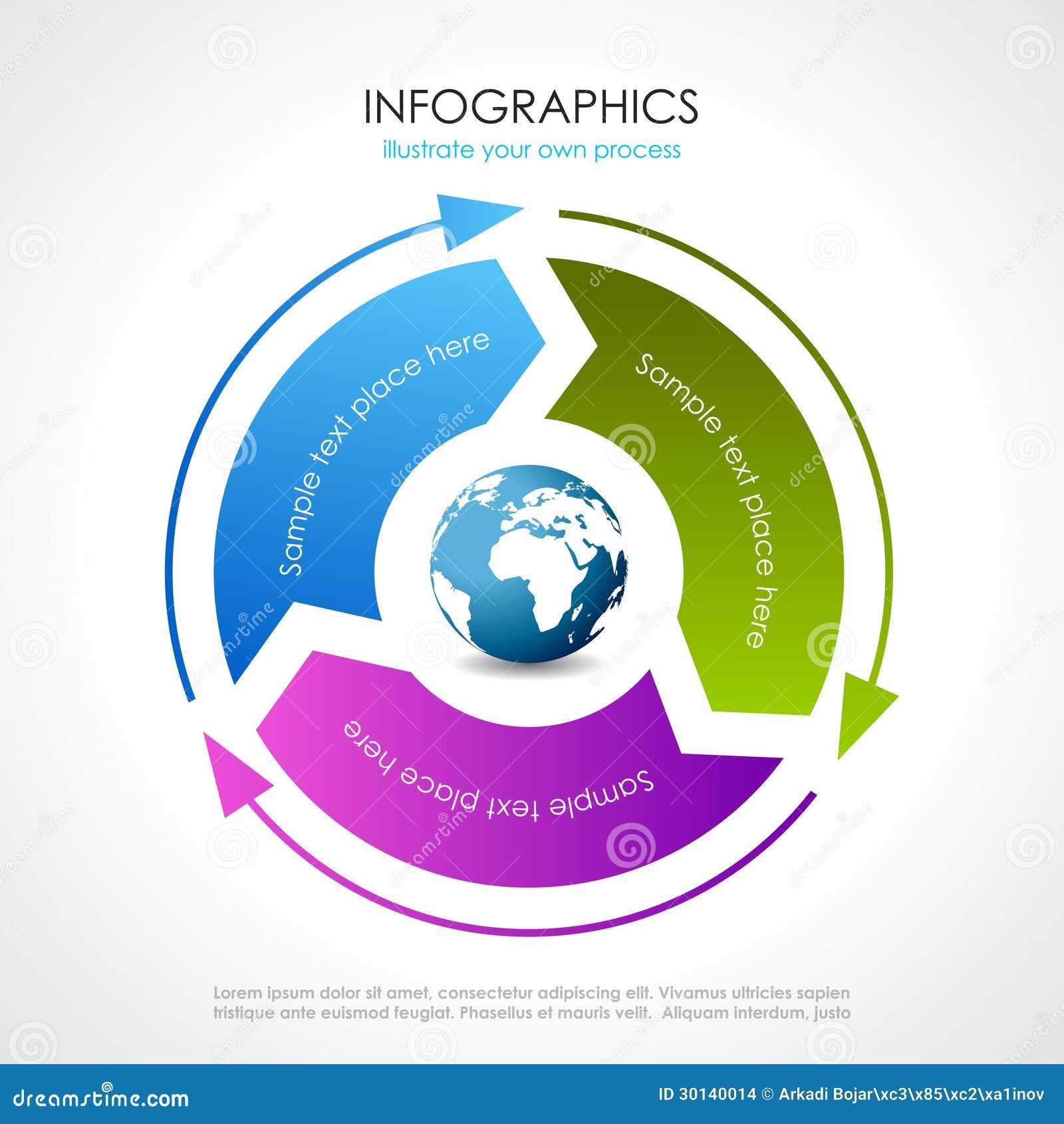 Vector Process Diagram Stock Vector  Illustration Of Arrow