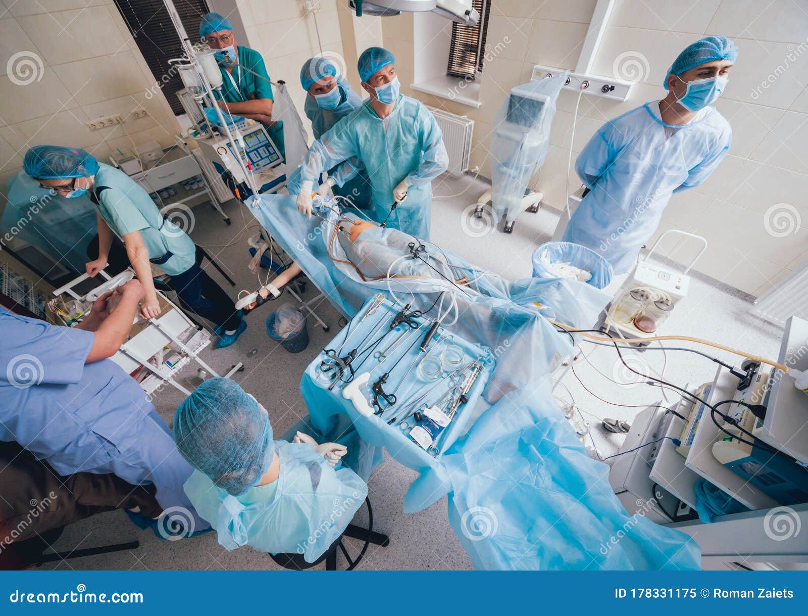 Process Of Gynecological Surgery Operation Using Laparoscopic Equipment ...