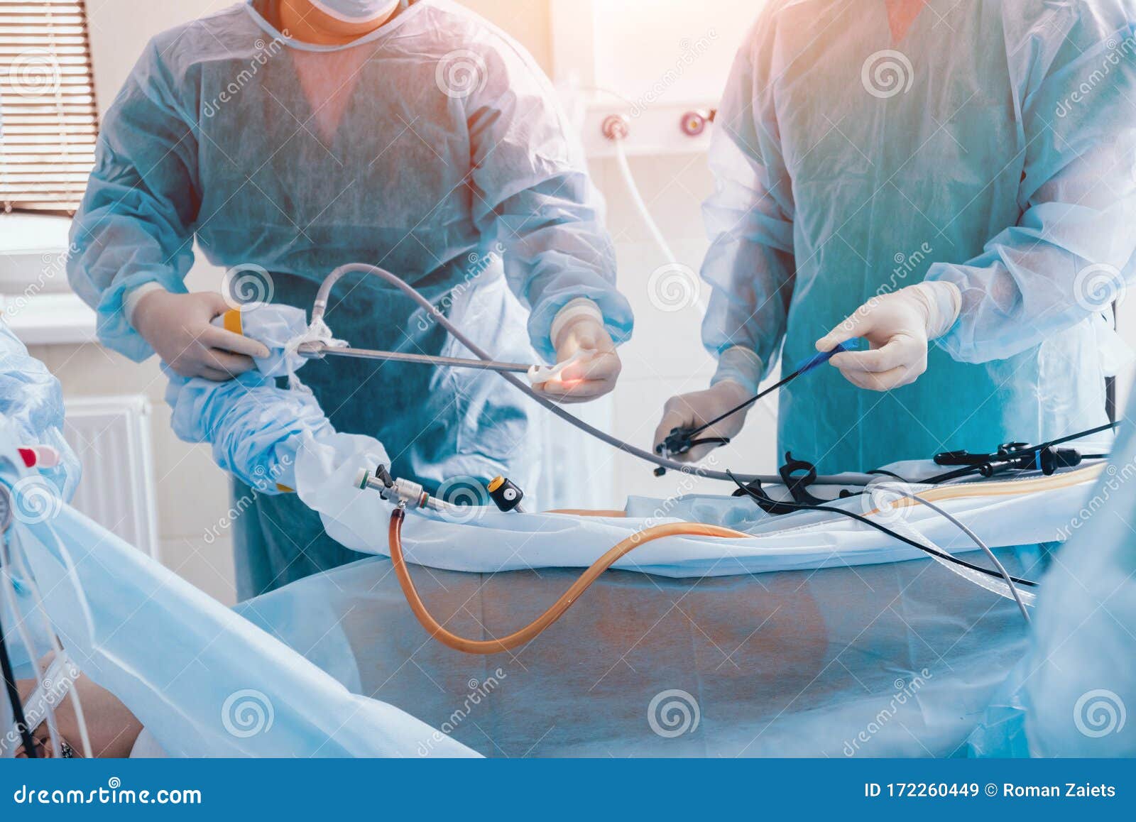 Process Of Gynecological Surgery Operation Using Laparoscopic Equipment ...