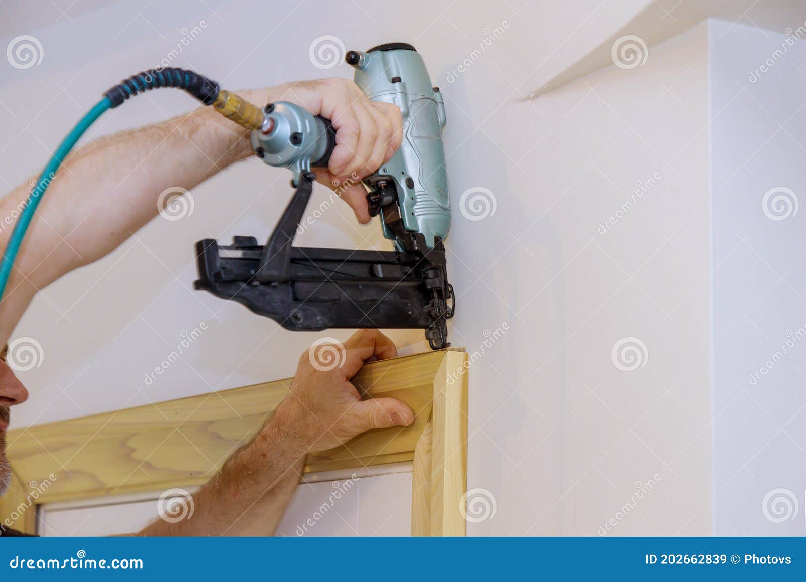 Process for Installing the Framing Trim Nailing To Moldings on Doors