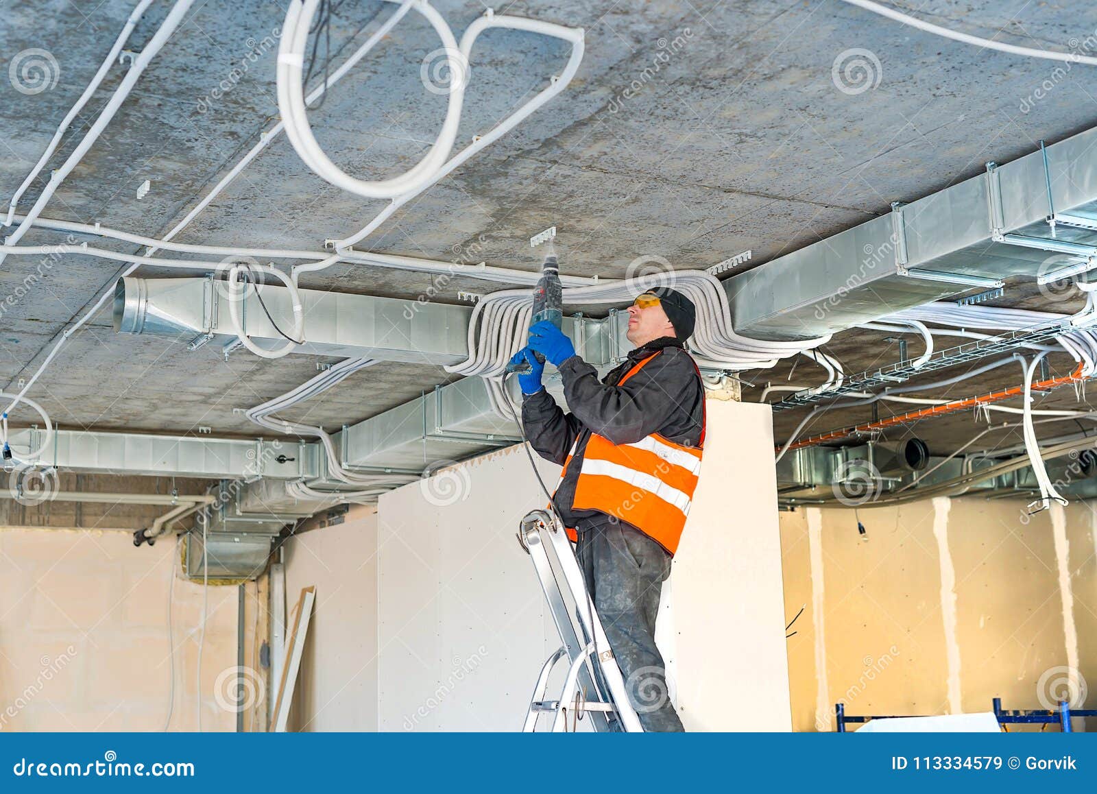 The Process Of Installing Mounting Clips For A Corrugated Wire W