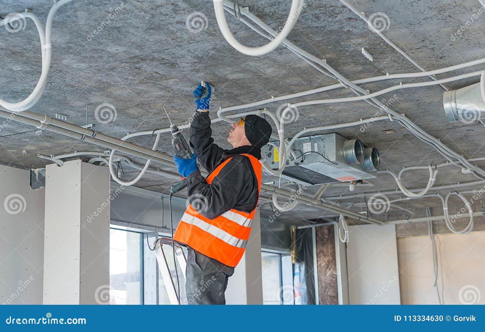 The Process Of Installing Mounting Clips For A Corrugated Wire W