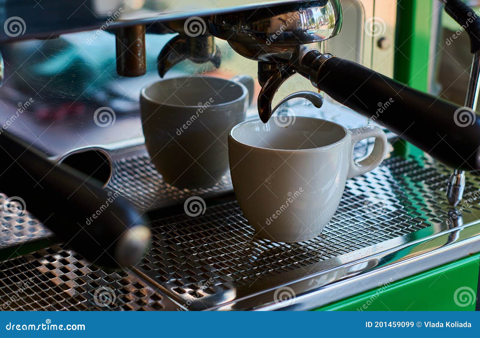 The Process of Making Coffee in White Ceramic Cup on Professional