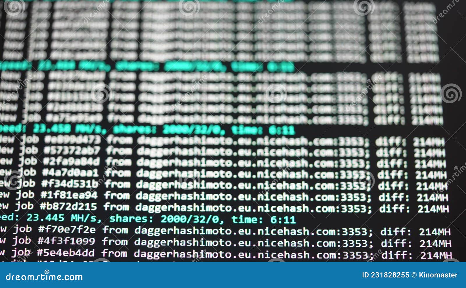 Process of Mining Digital Crypto Currency. Close Up Screen Display of  Mining Bitcoin Process Program Stock Video - Video of falling, trade:  231828255