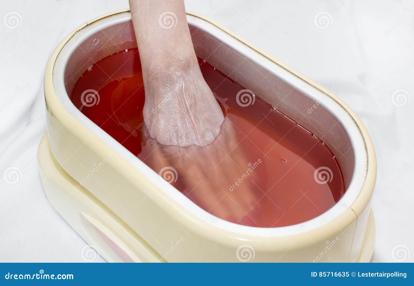 Process Paraffin Treatment of Female Hands Stock Image Image of