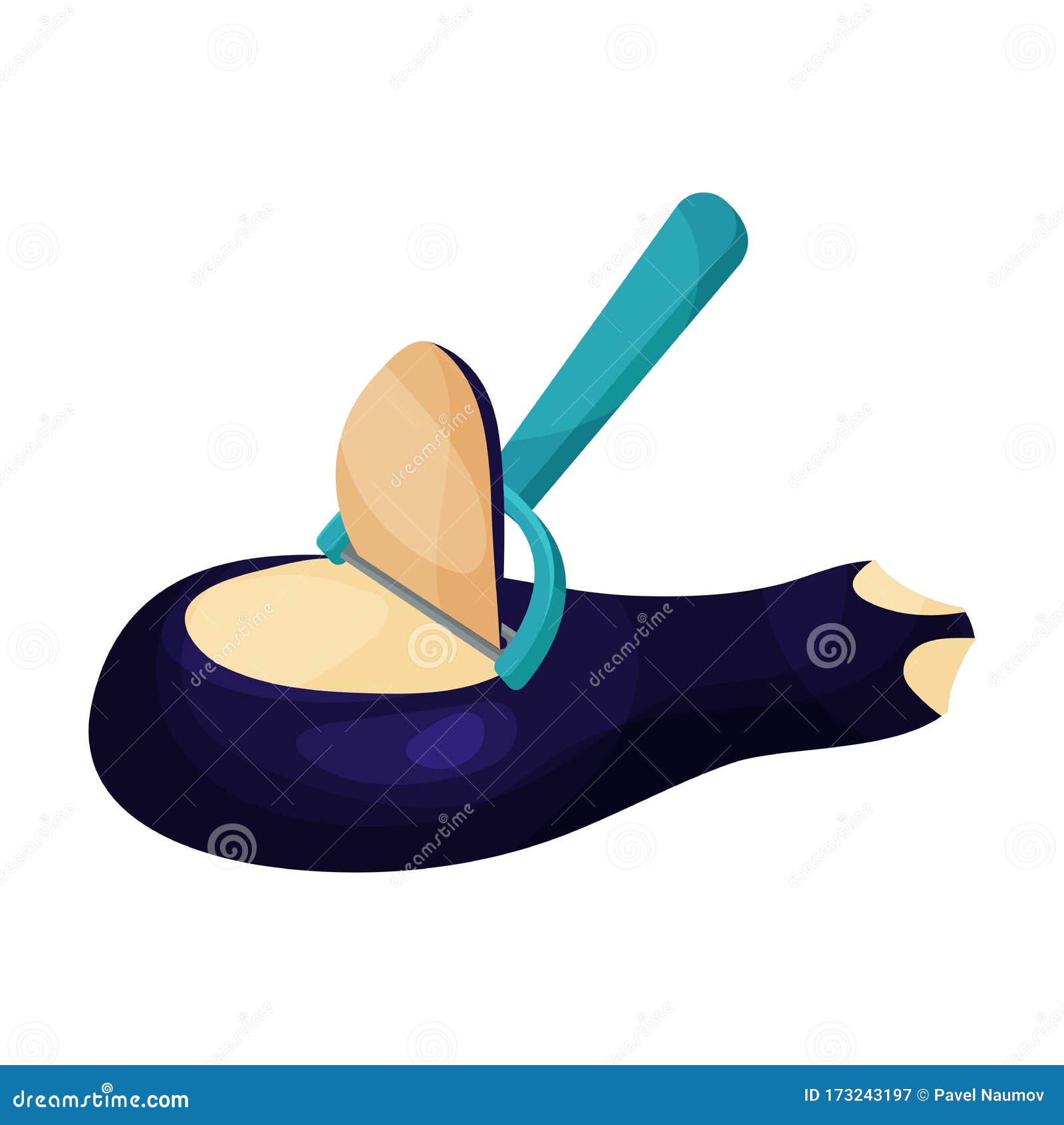 Paring Knife With Wooden Handle. Butcher And Kitchen Utensil. Chef's