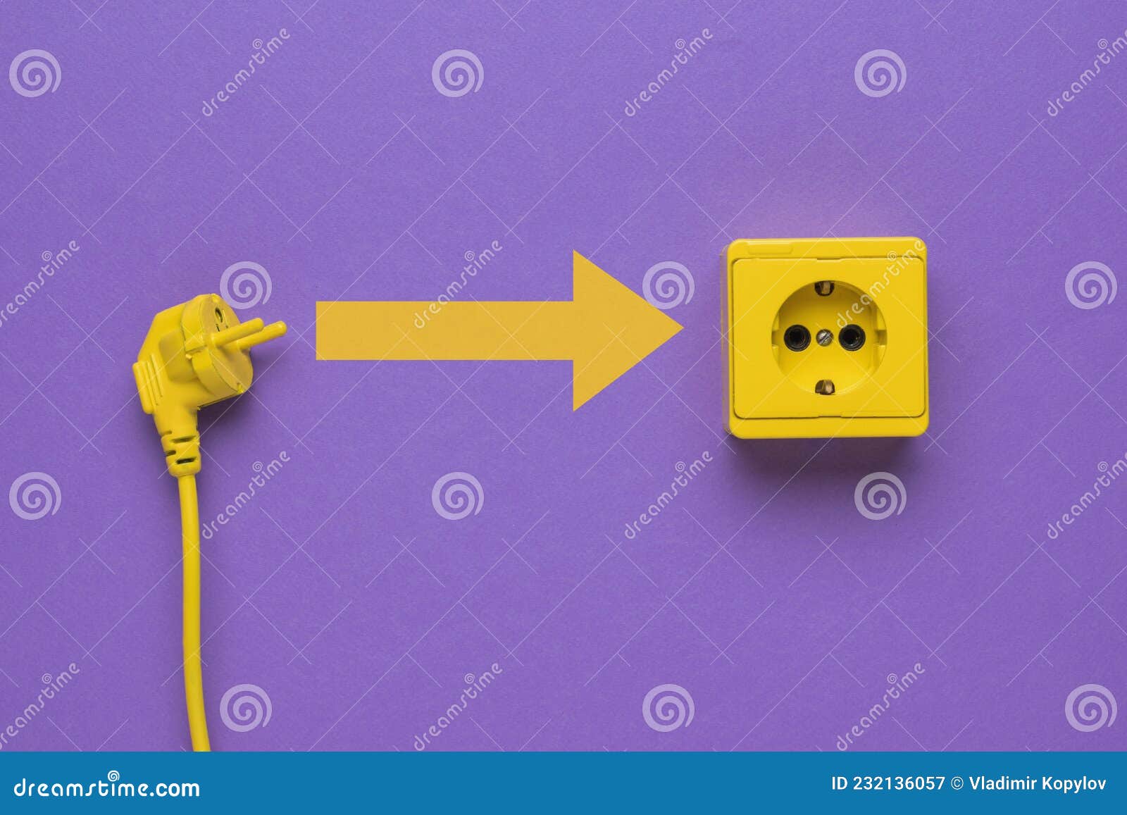The Process of Plugging the Power Cord into an Electrical Outlet Stock