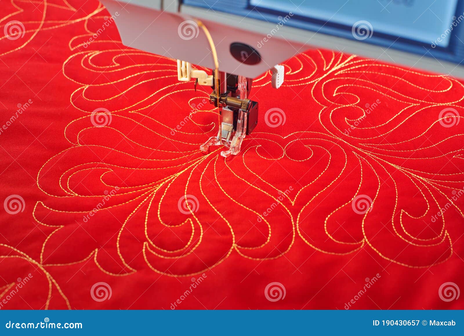 Process Quilting with an Electric Sewing Machine by Using a Freemotion