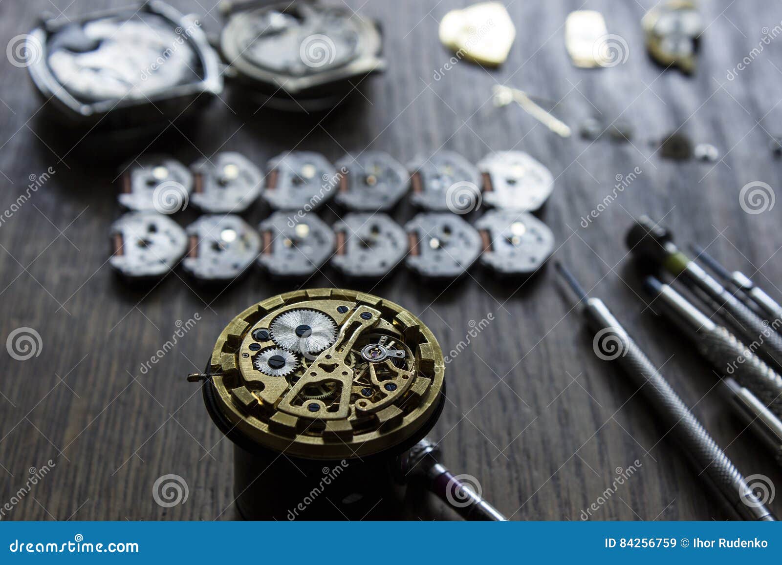 The Process of Repair Mechanical Watches Stock Image Image of minute