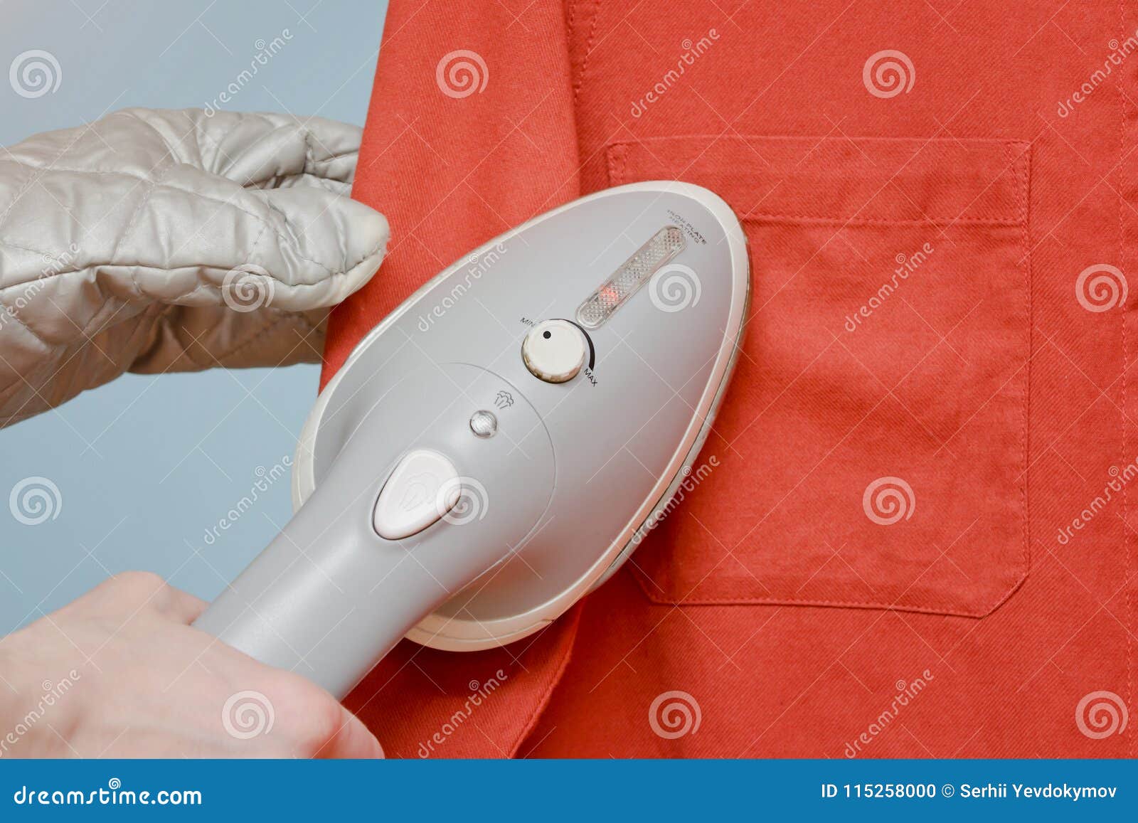 Process of Steaming a Shirt, Closeup Stock Photo Image of iron