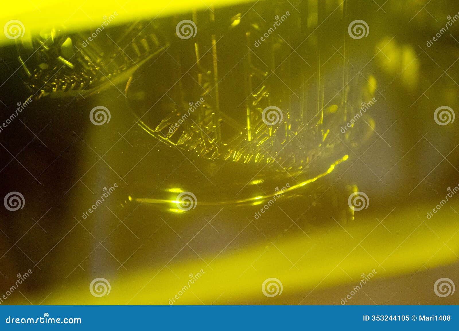 process working 3d printer close-up. 3d printing from liquid material close-up.