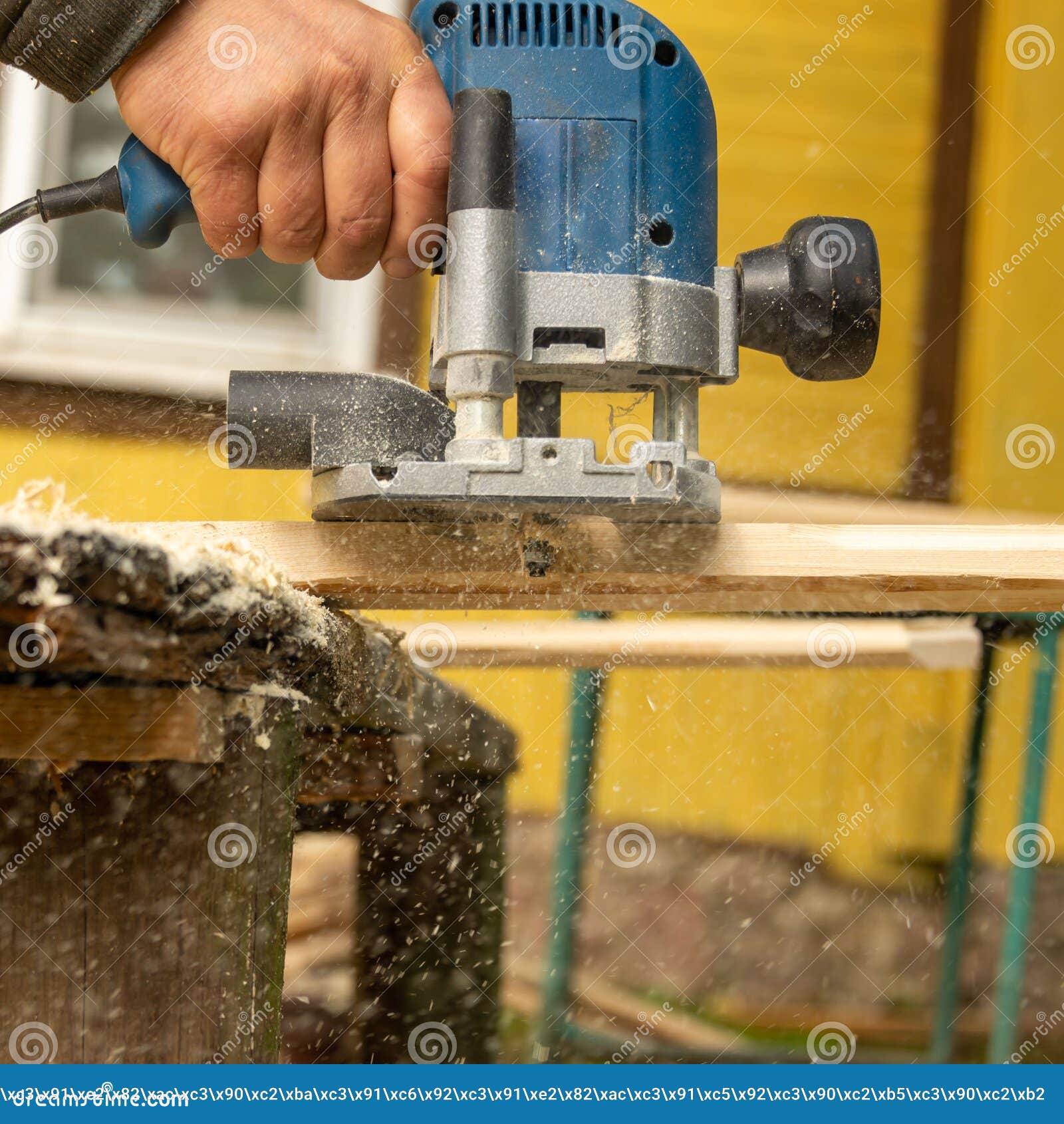 DIY Wood Products. Processing of Wooden Surfaces. Stock Image Image