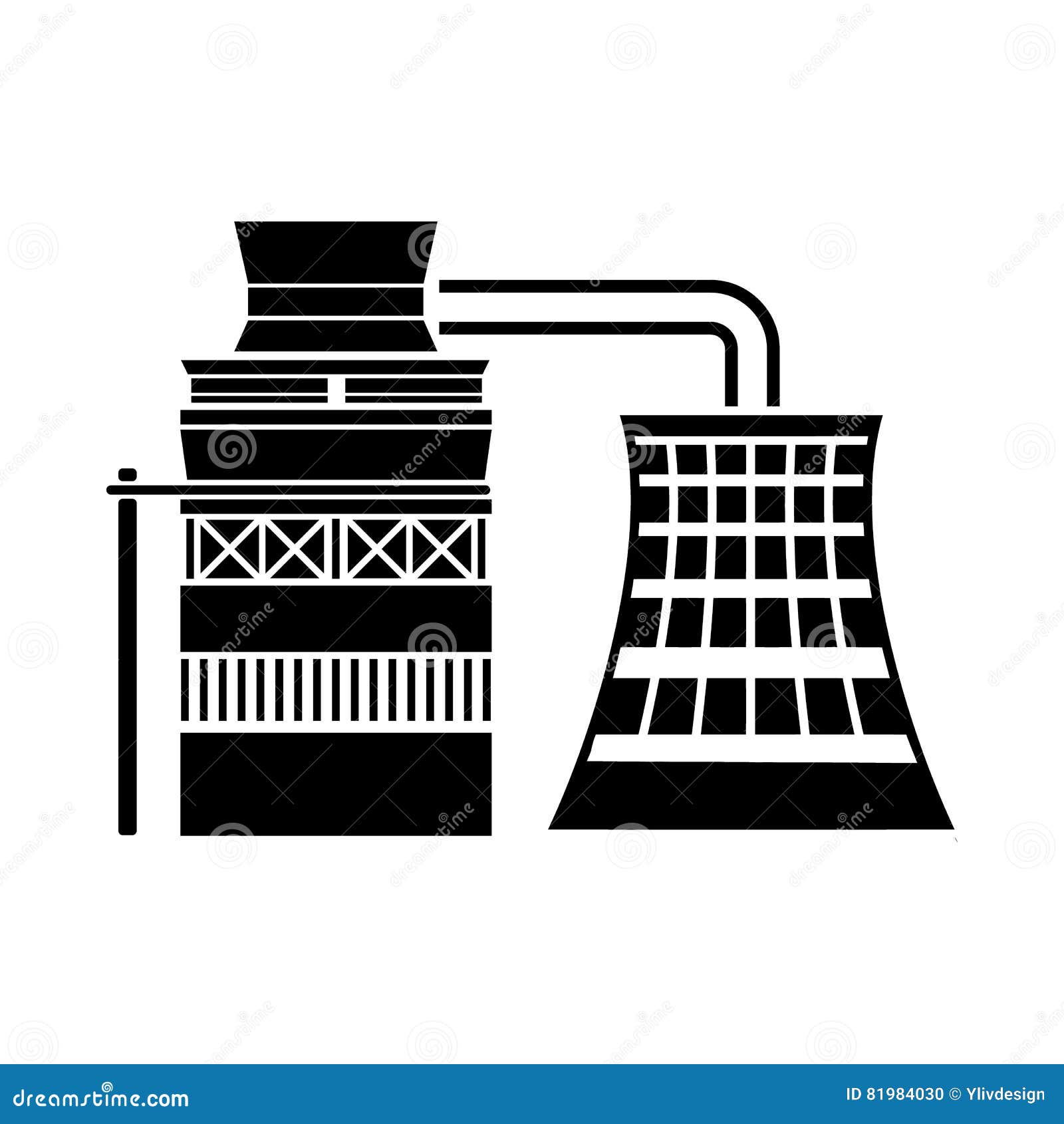 Processing of Raw Materials Icon, Simple Style Stock Vector