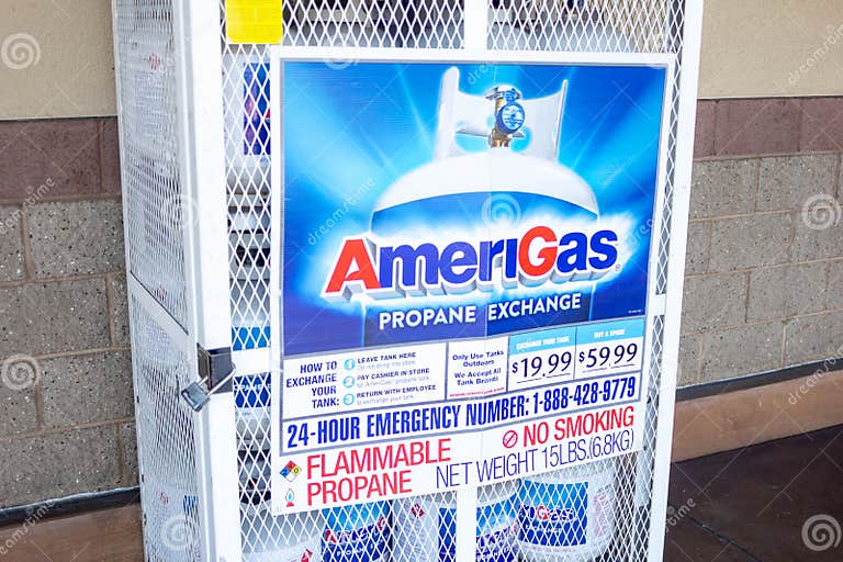 Amerigras Propane Exchange Cage Editorial Stock Image Image of