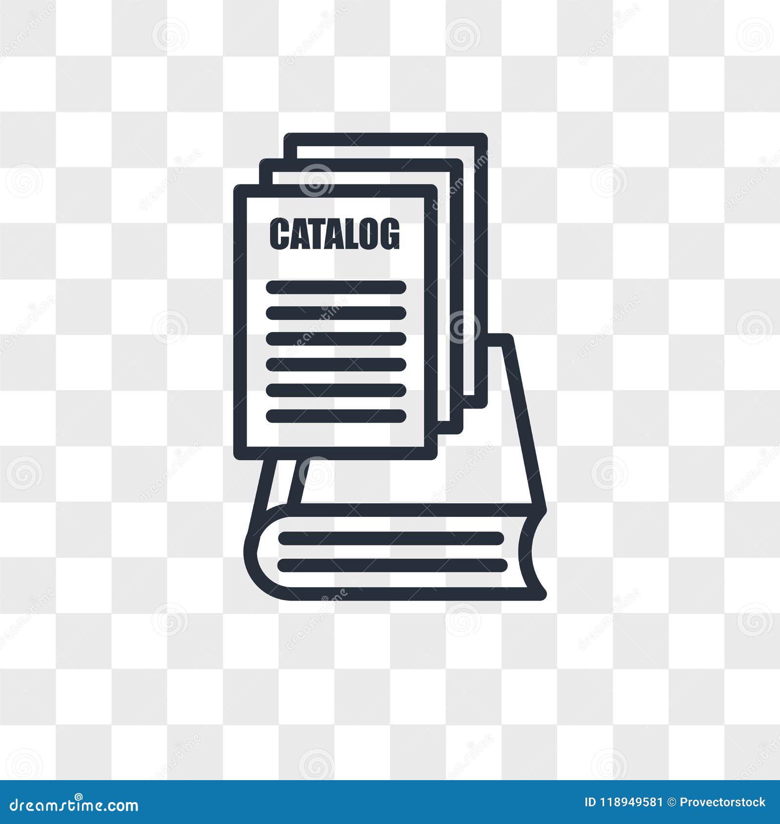 service catalog vector icon isolated on transparent background