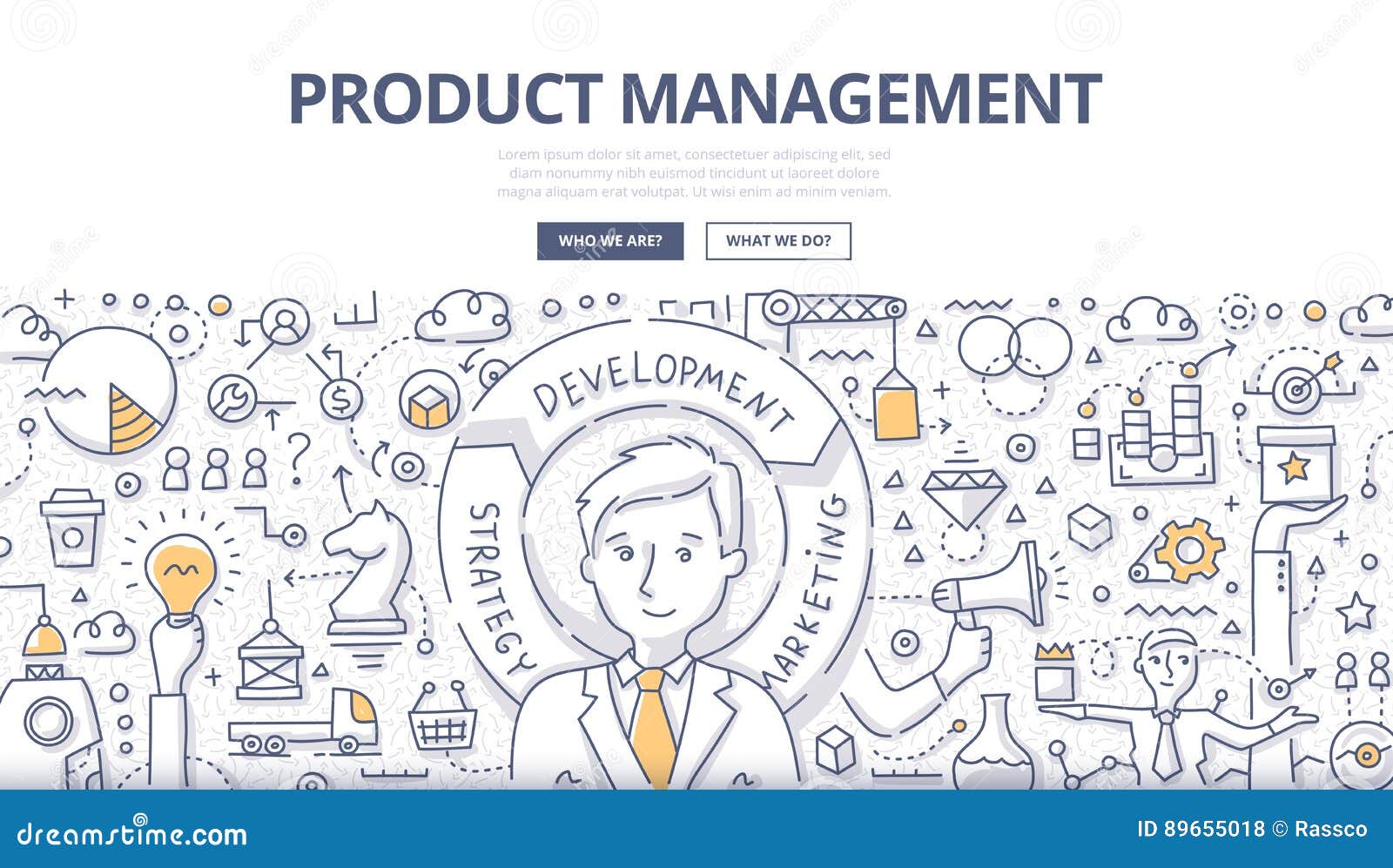 product management doodle concept