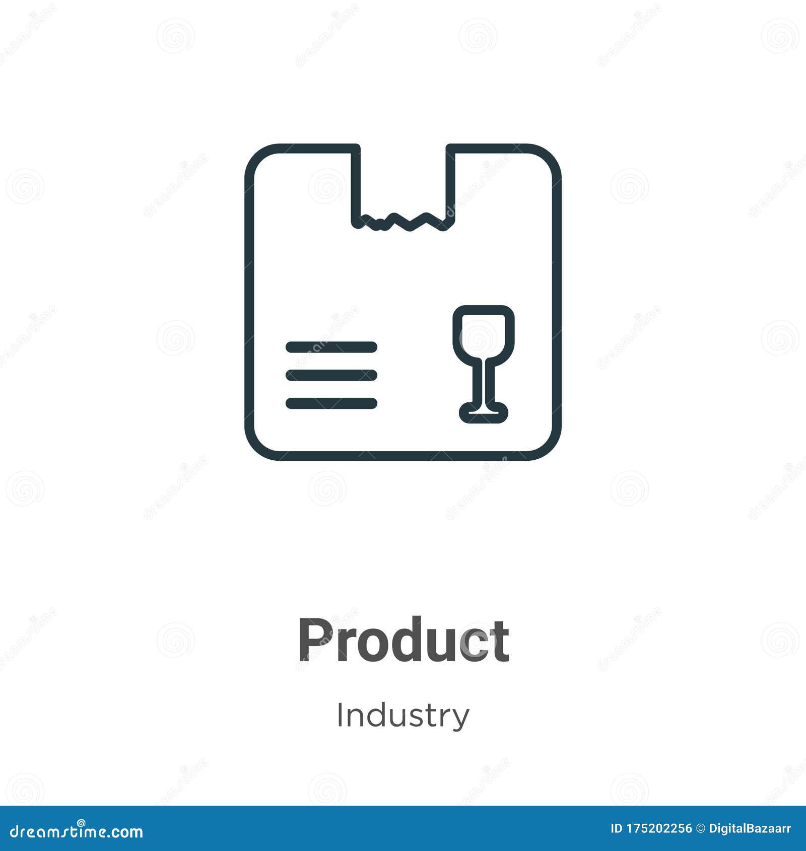 Product Outline Vector Icon. Thin Line Black Product Icon, Flat Vector Simple Element