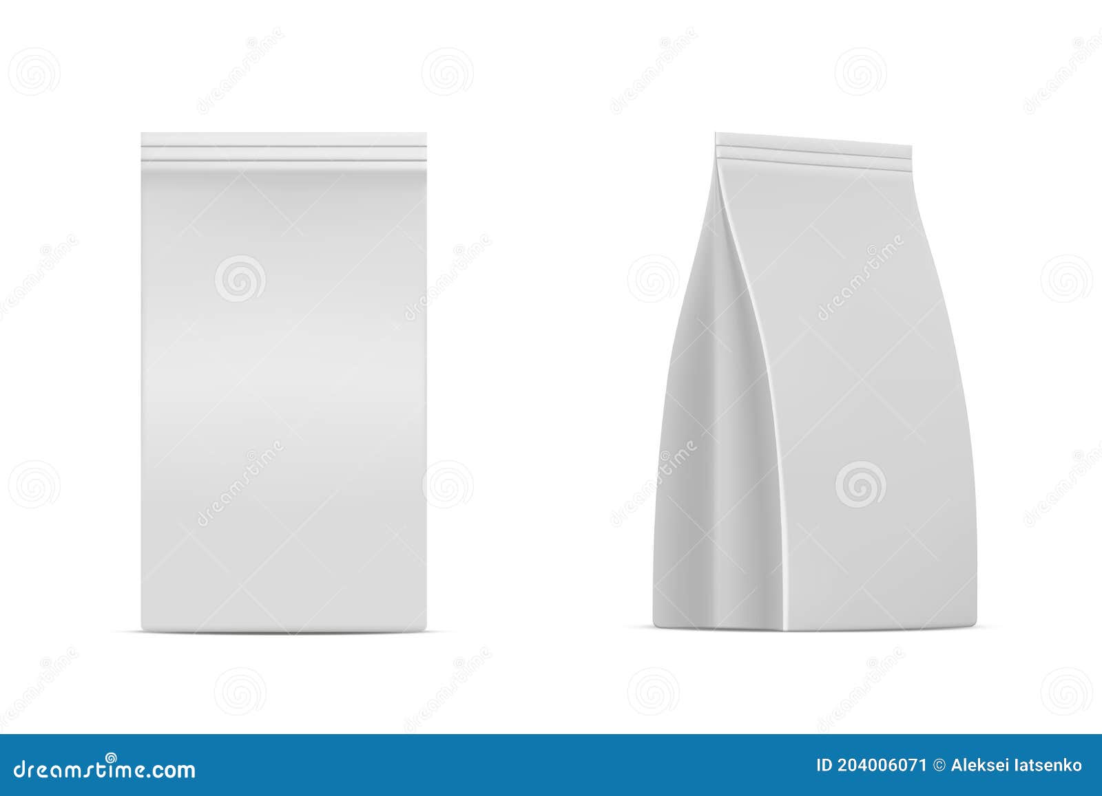 product pack mockup set  ziplock 