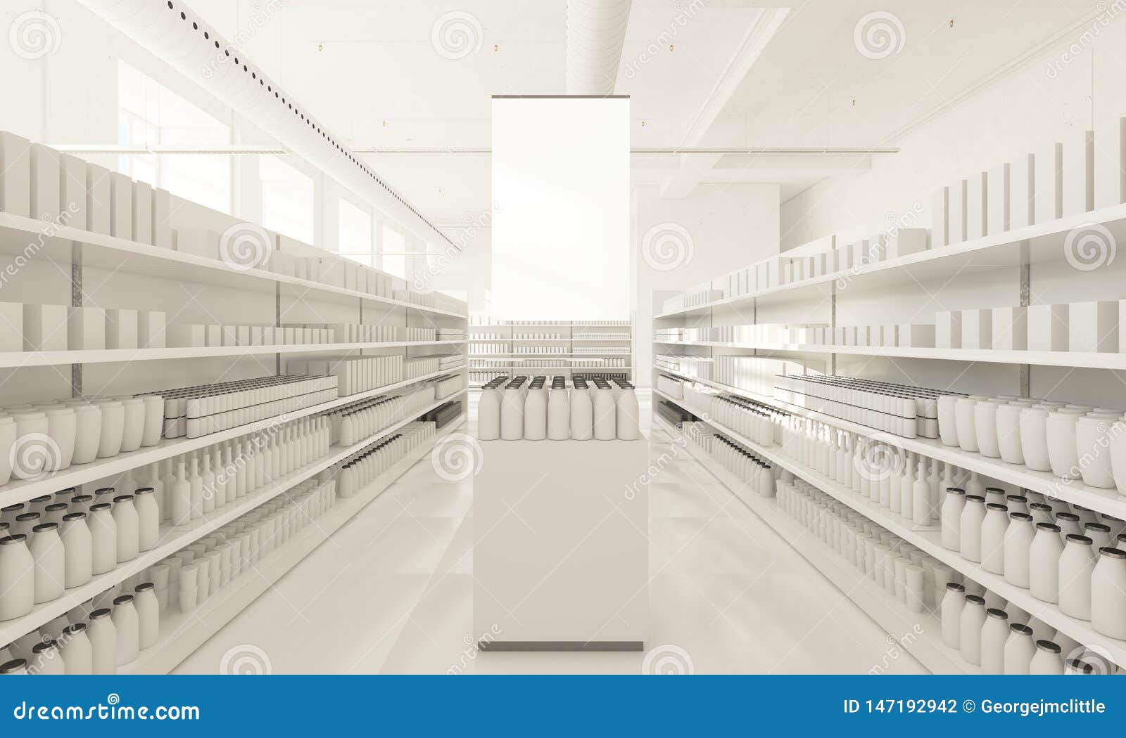 Download Product Placement Supermarket Mockup Stock Illustration Illustration Of Isolated White 147192942