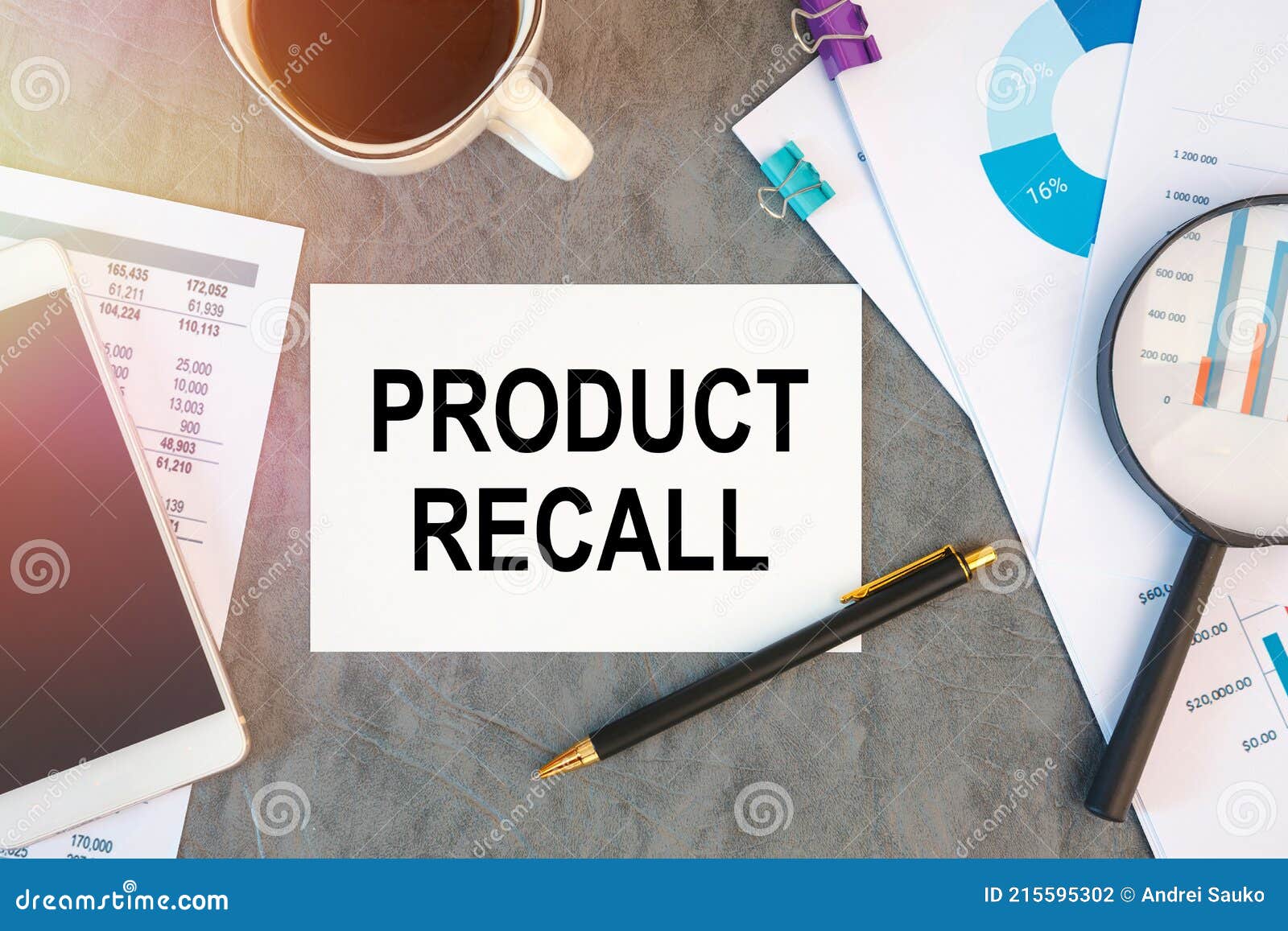 PRODUCT RECALL is Written in a Document on the Office Desk, Coffee, Diagram  and Smartfon Stock Photo - Image of return, endanger: 215595302