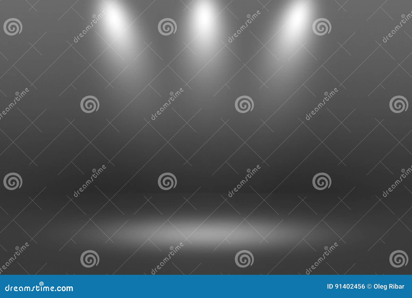 product showscase spotlight on black background - clear infinite horizon dark floor