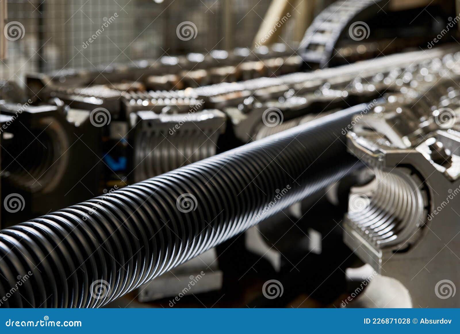 Production of a Plastic Pipe at Factory Stock Photo Image of pipeline