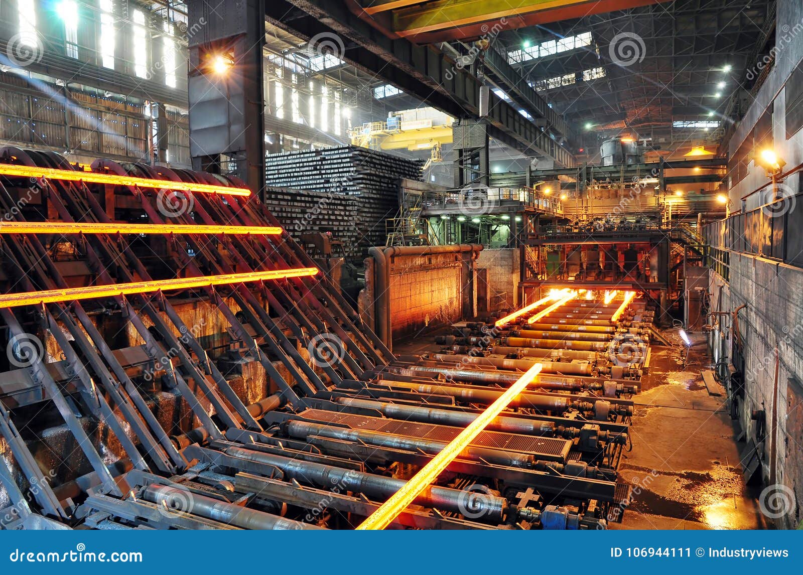 Production of Steel in a Steel Mill Production in Heavy Industry Stock Image Image of