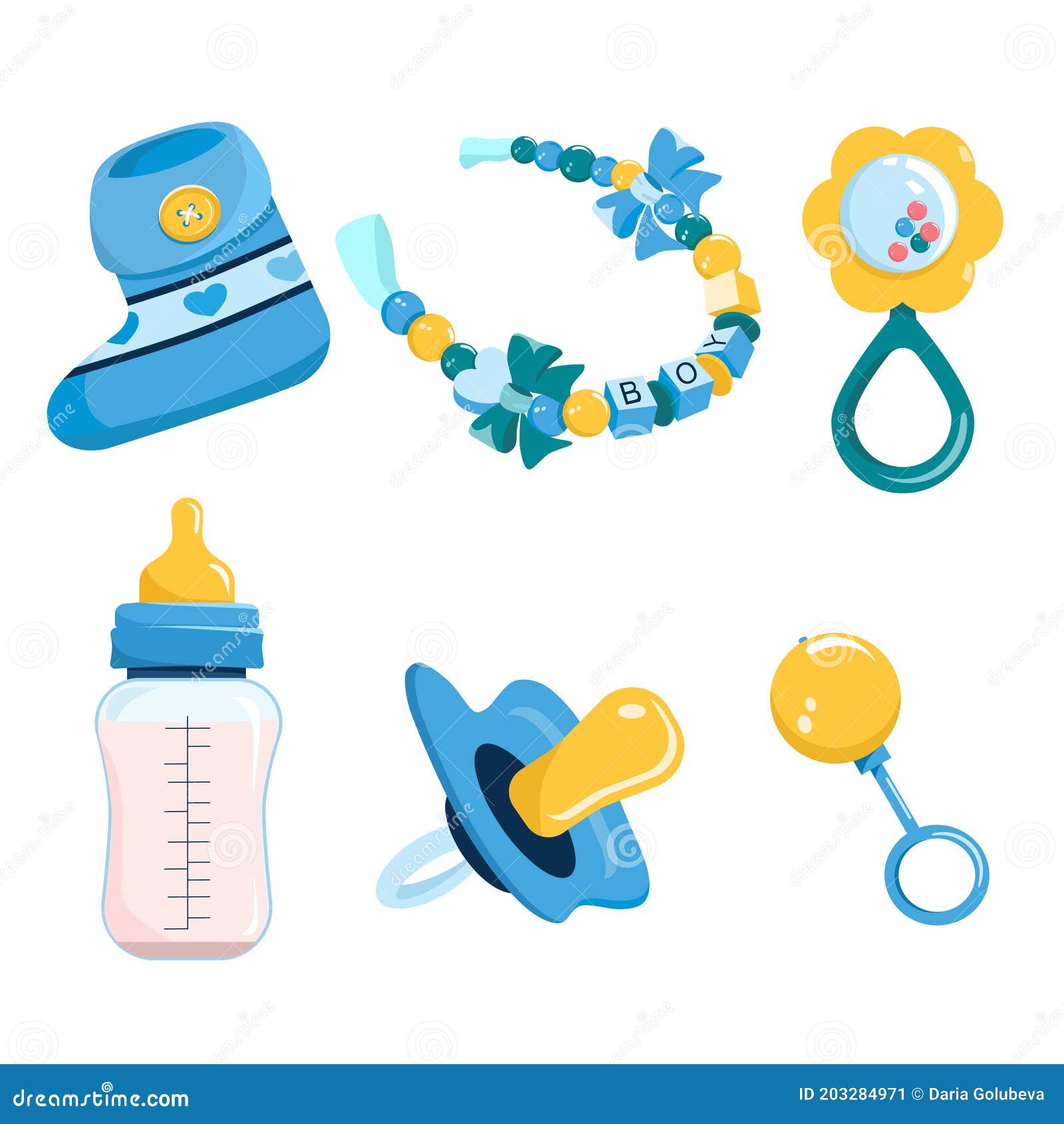 Productos Para Bebés Recién Nacidos Y Artículos Para Bebés Preparan Accesorios Para Maternidad Y La Infancia. Ilustración del Vector - Ilustración de cabrito, llegada: 203284971