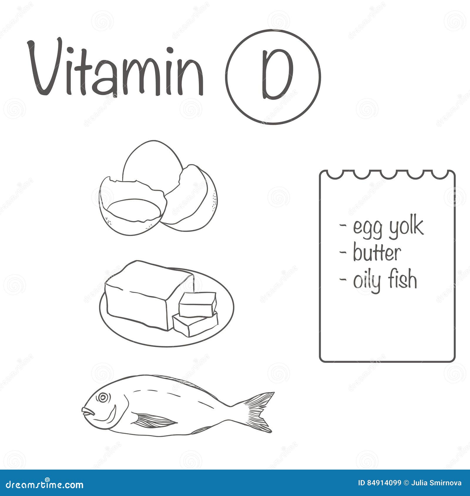 Products Containing Vitamin D Stock Illustration Illustration of food