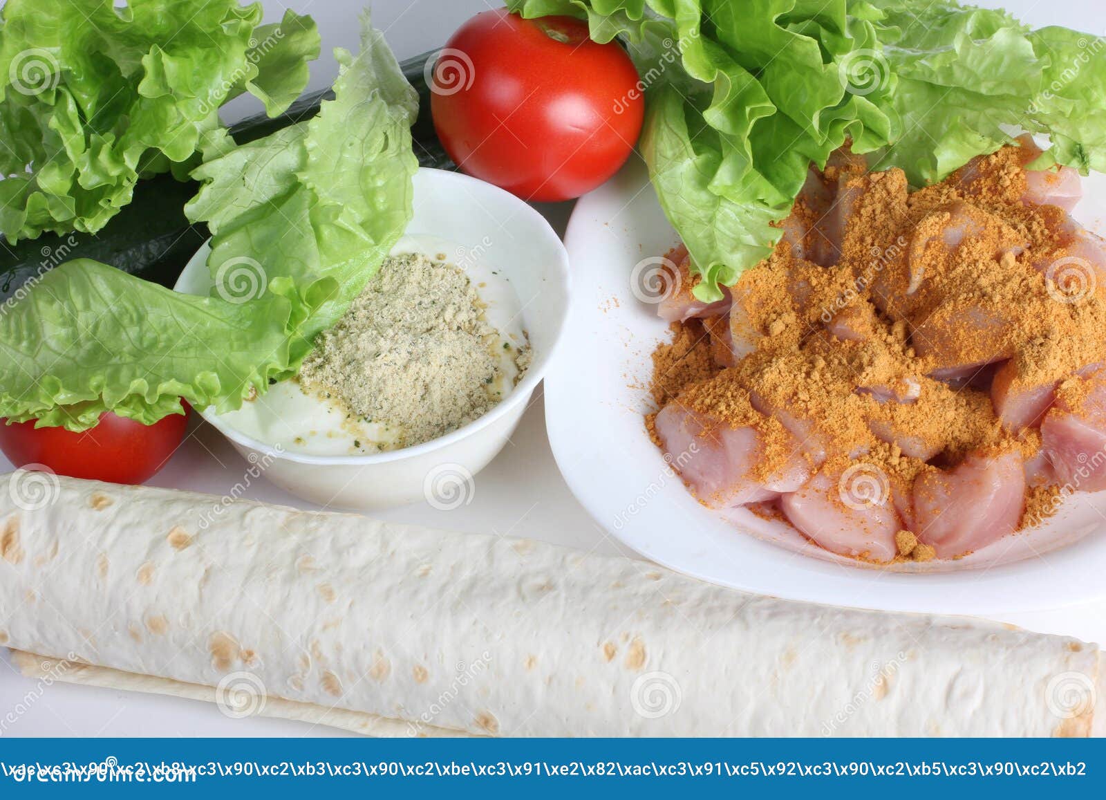 Ingredients for Shawarma Two Stock Image Image of cookware, salad