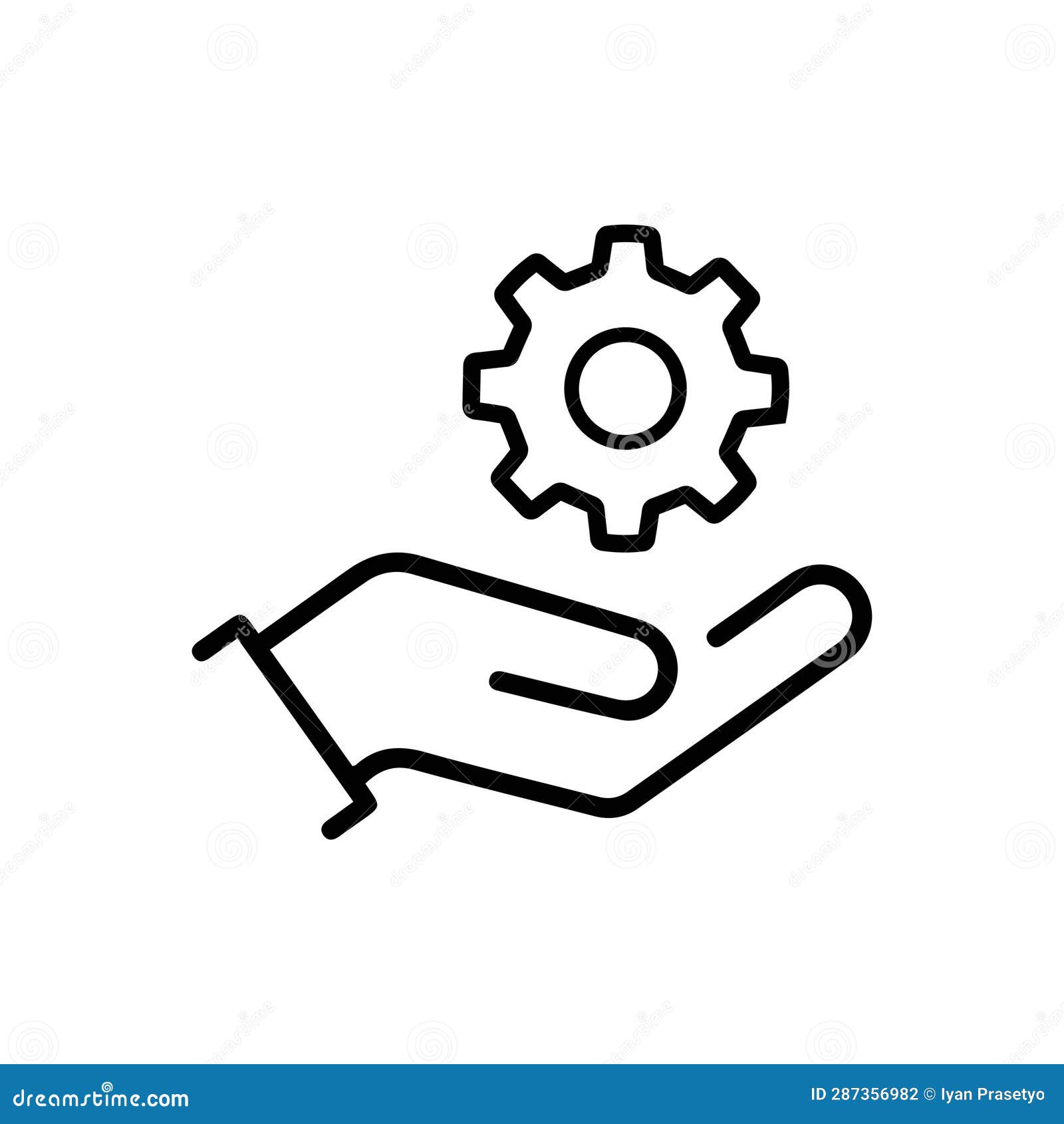 Profession of Engineer Concept. Line Icon of Faceless Person