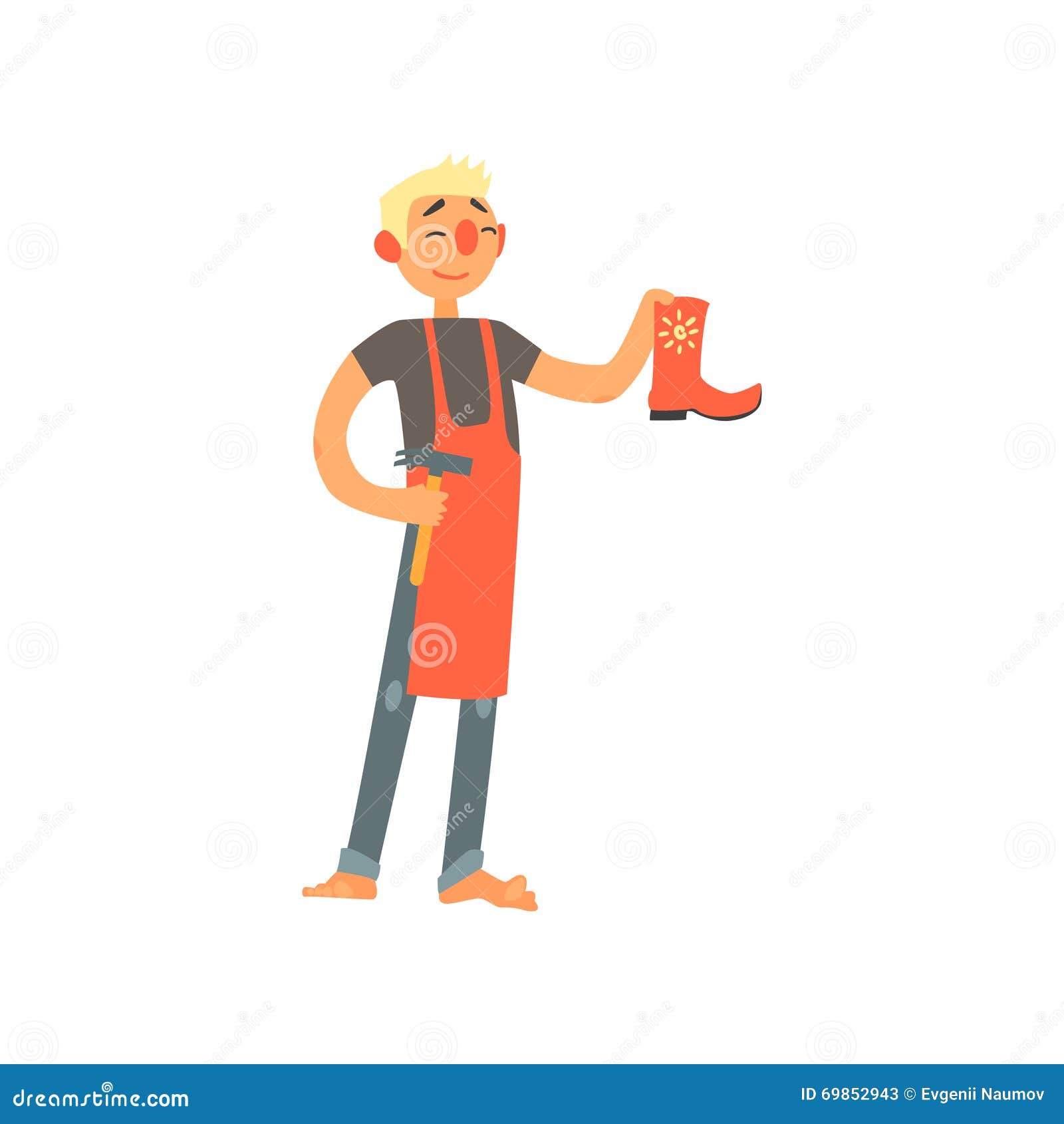 Profession Shoemaker Vector Illustration Stock Vector Illustration of