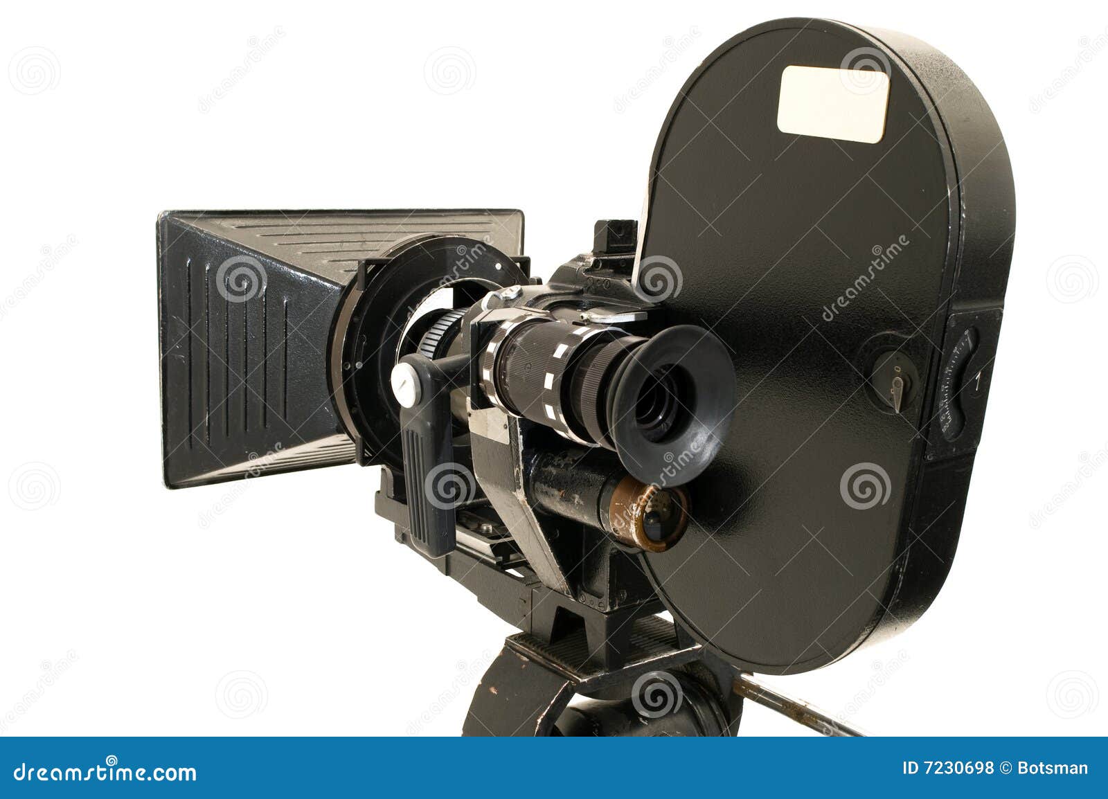 Professional 35 Mm the Movie Camera. Stock Photo Image of optics