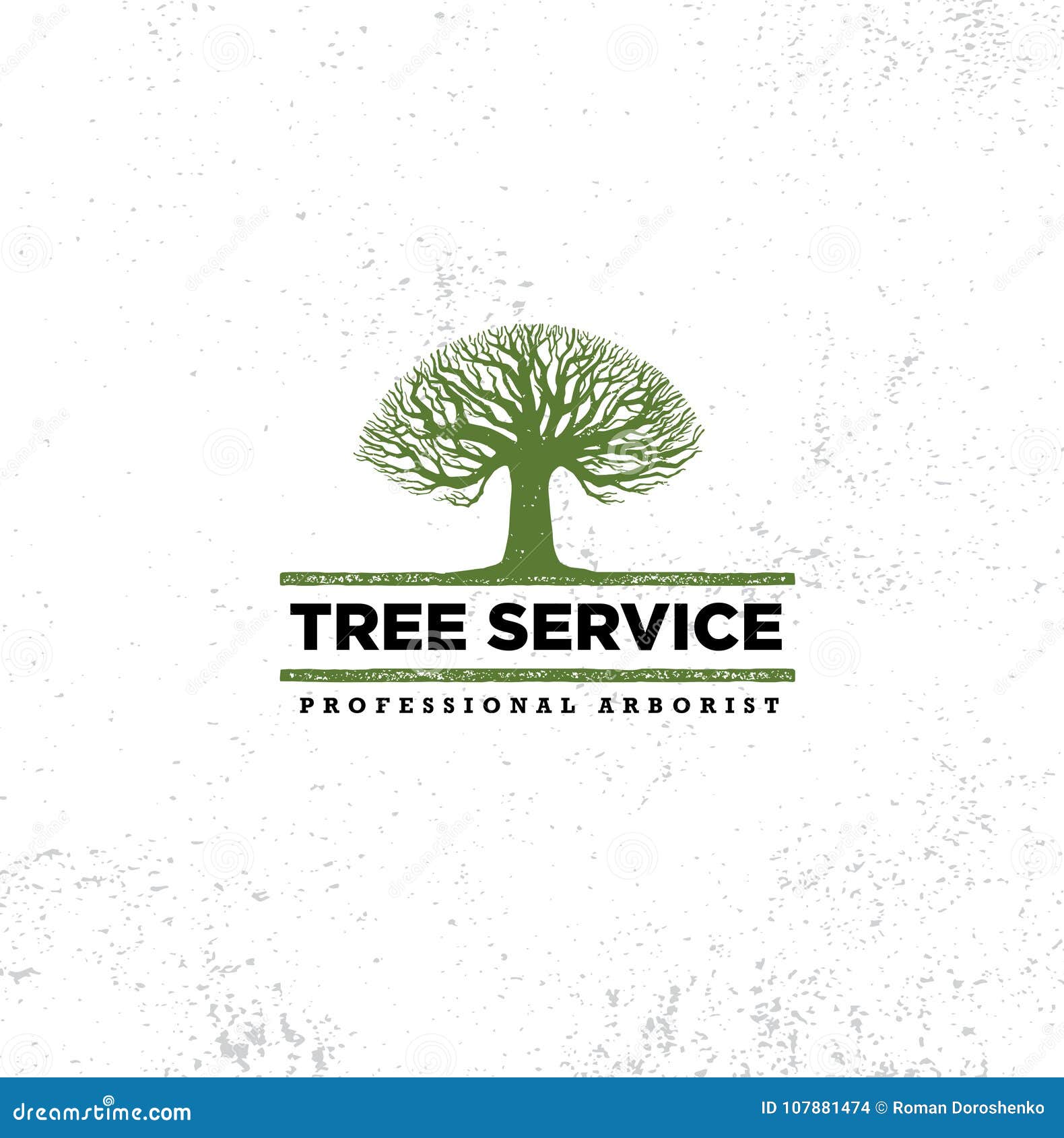 Professional arborist tree care service organic Vector Image