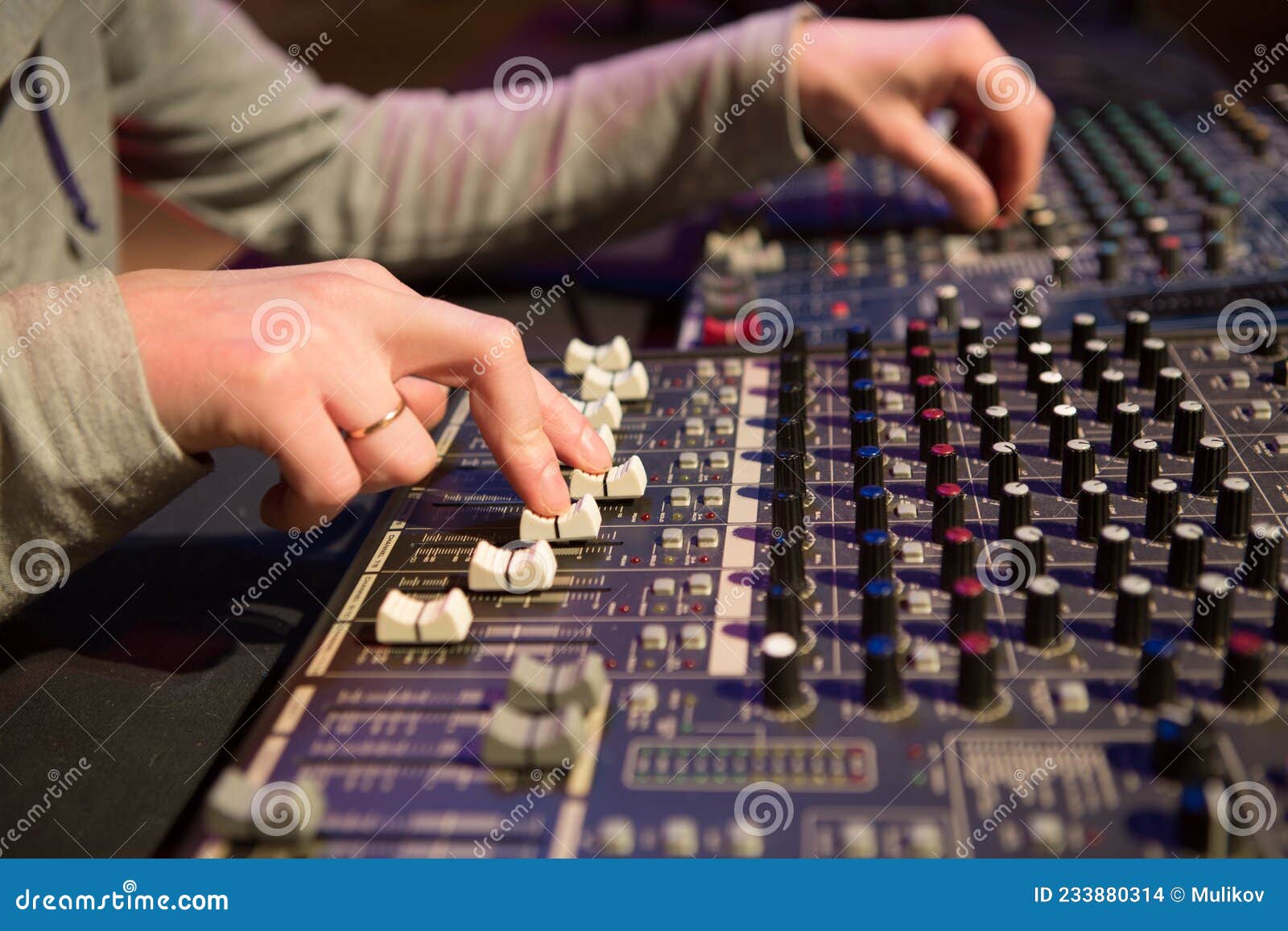 Professional Audio Mixing Console Stock Photo - Image of equipment ...