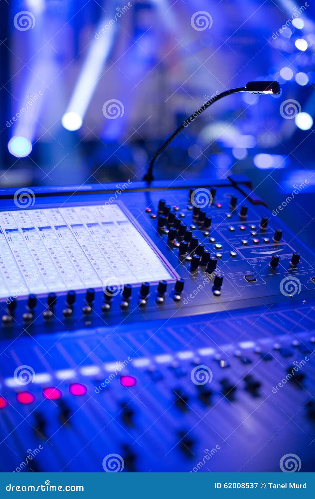 Professional Audiovideolighting Mixer Board Stock Image Image of