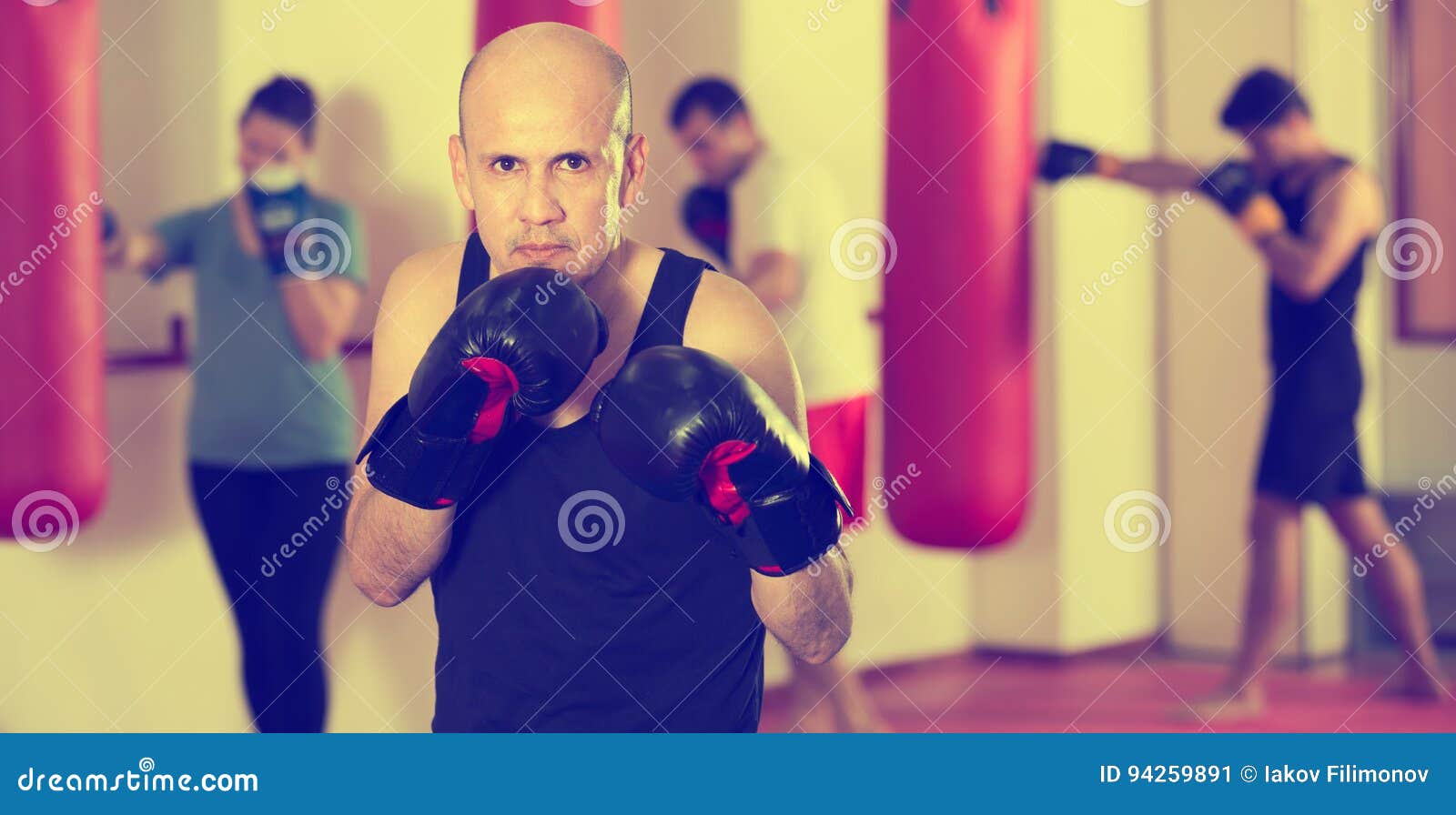 Professional boxer trains stock image. Image of champion 94259891