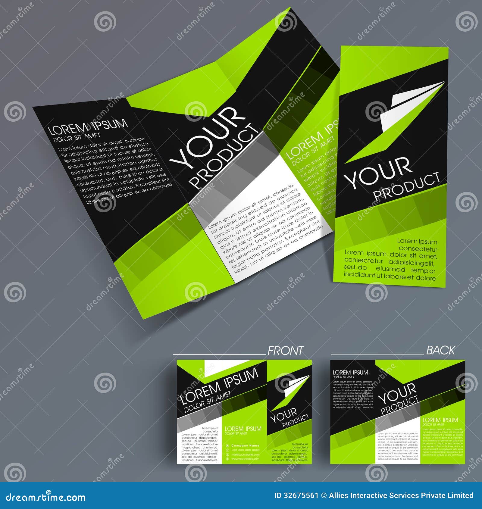 Professional Business Three Fold Flyer Template, Stock Within Three Fold Card Template